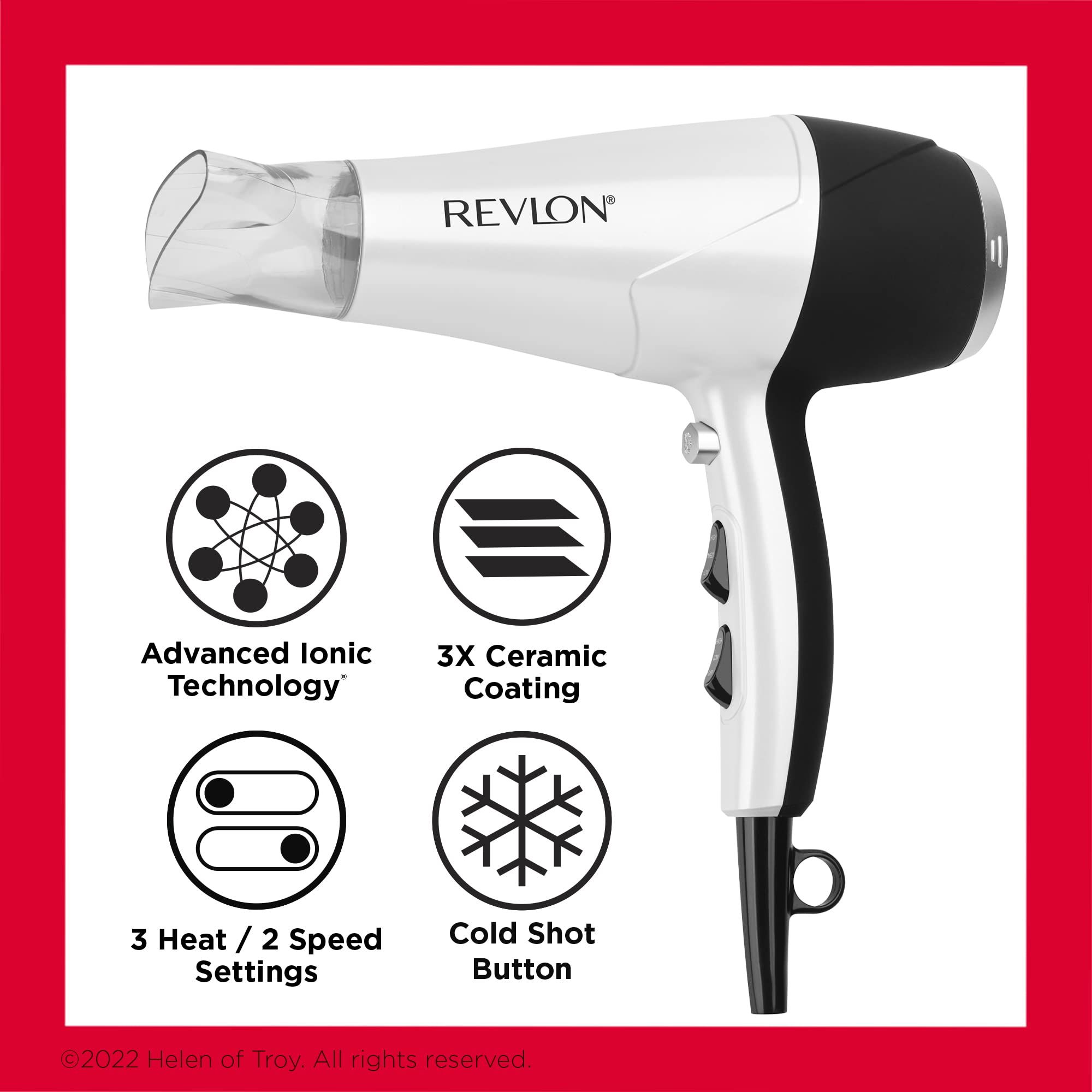REVLON infrared hair dryer diffuser attachment helps define curls while drying gently.