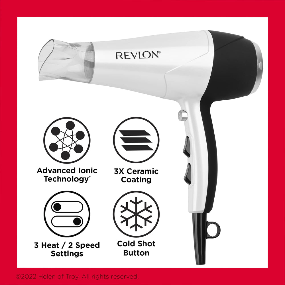REVLON infrared hair dryer diffuser attachment helps define curls while drying gently.