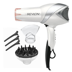 REVLON Infrared Hair Dryer with diffuser for frizz control and smooth finish