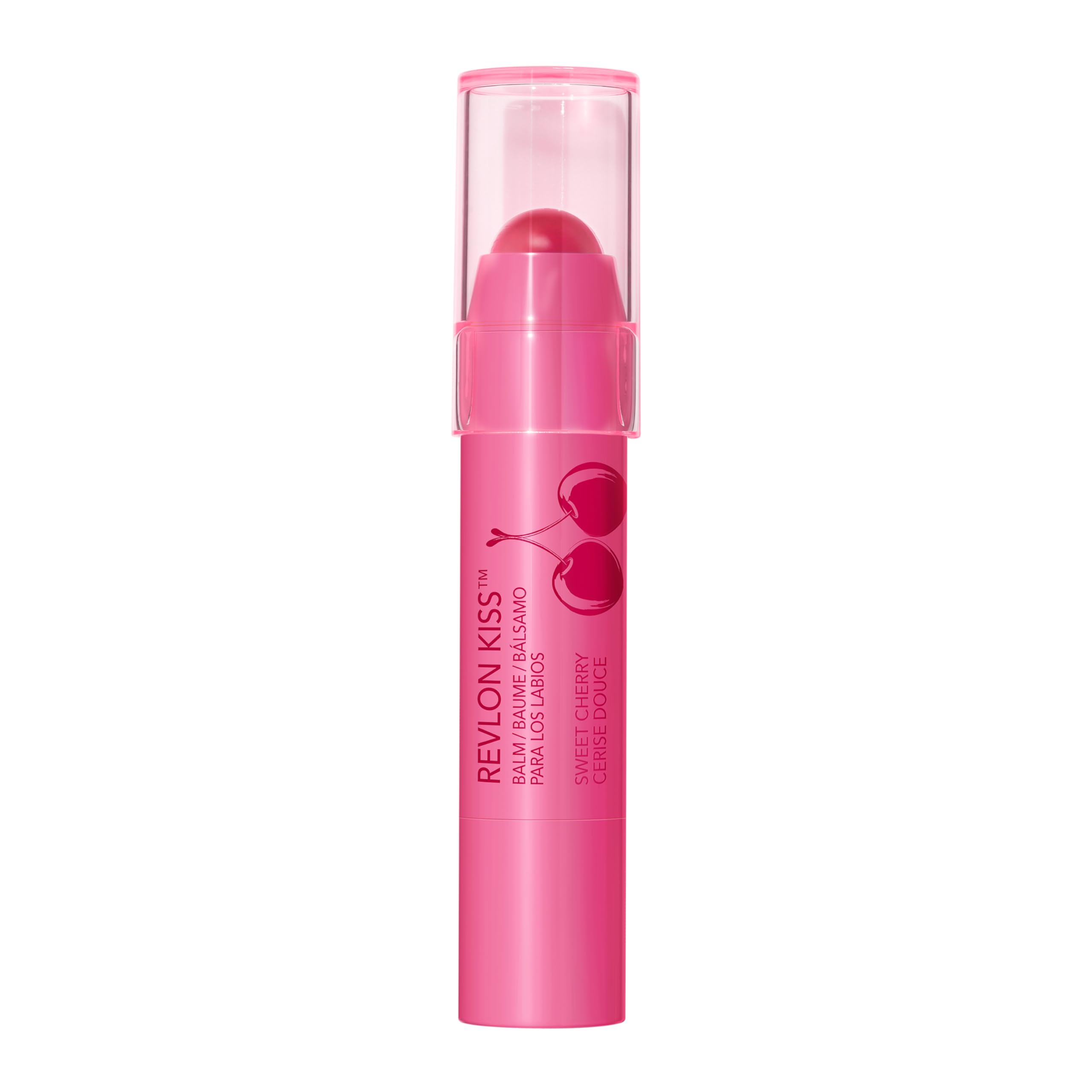 Assorted fruit flavors of Revlon Kiss Balm including Cherry, Strawberry, Peach