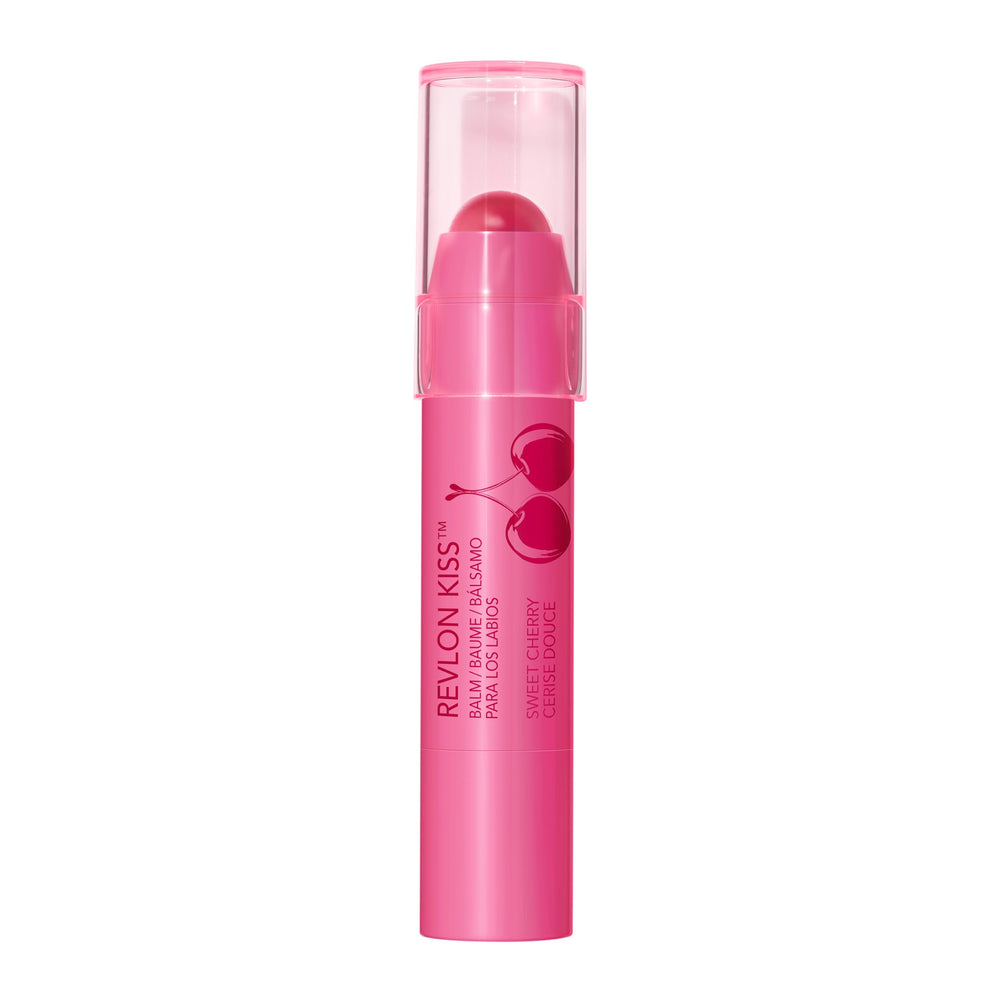 Assorted fruit flavors of Revlon Kiss Balm including Cherry, Strawberry, Peach