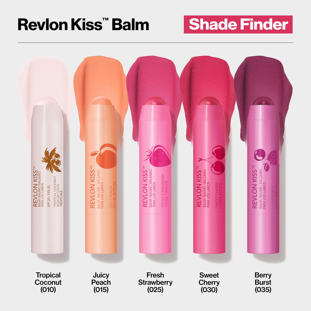 Revlon Kiss Tinted Lip Balm Tropical Coconut with SPF protection and tropical scent.