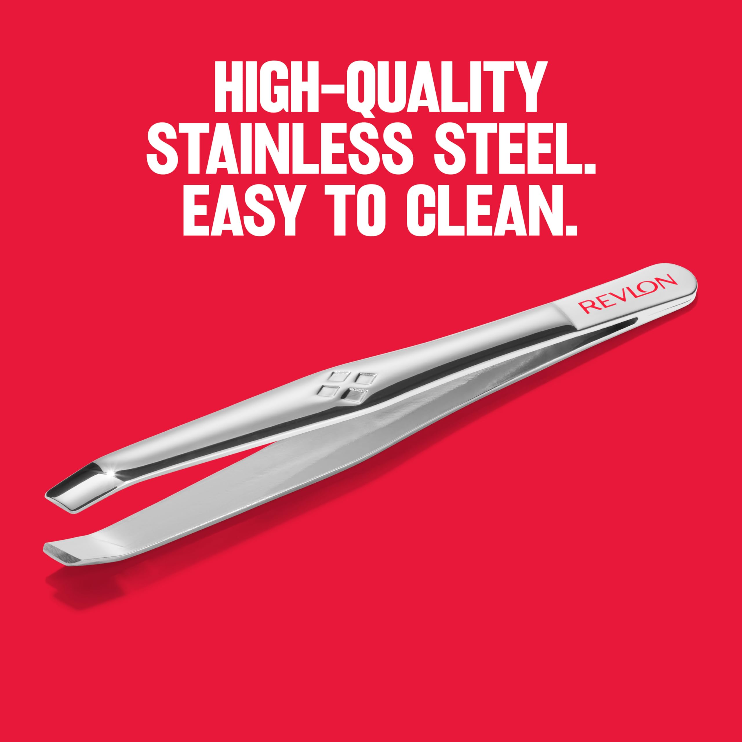 Revlon large gripping surface provides better control during tweezing