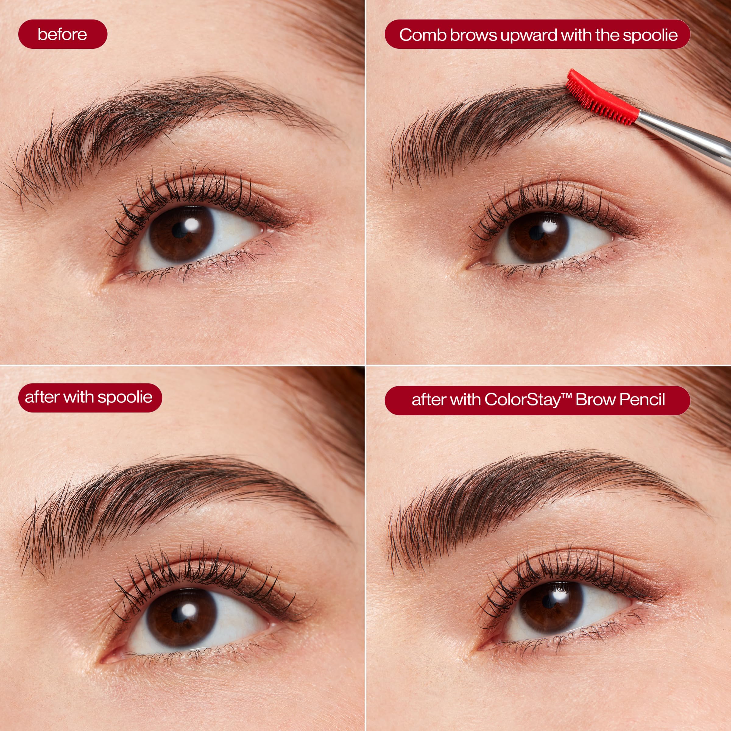 Revlon Lash and Brow Styling Tool travel cap protects ends on the go.