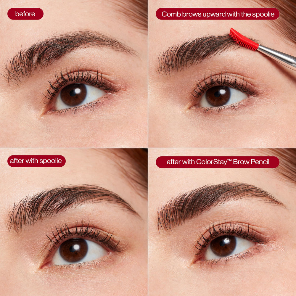 Revlon Lash and Brow Styling Tool travel cap protects ends on the go.