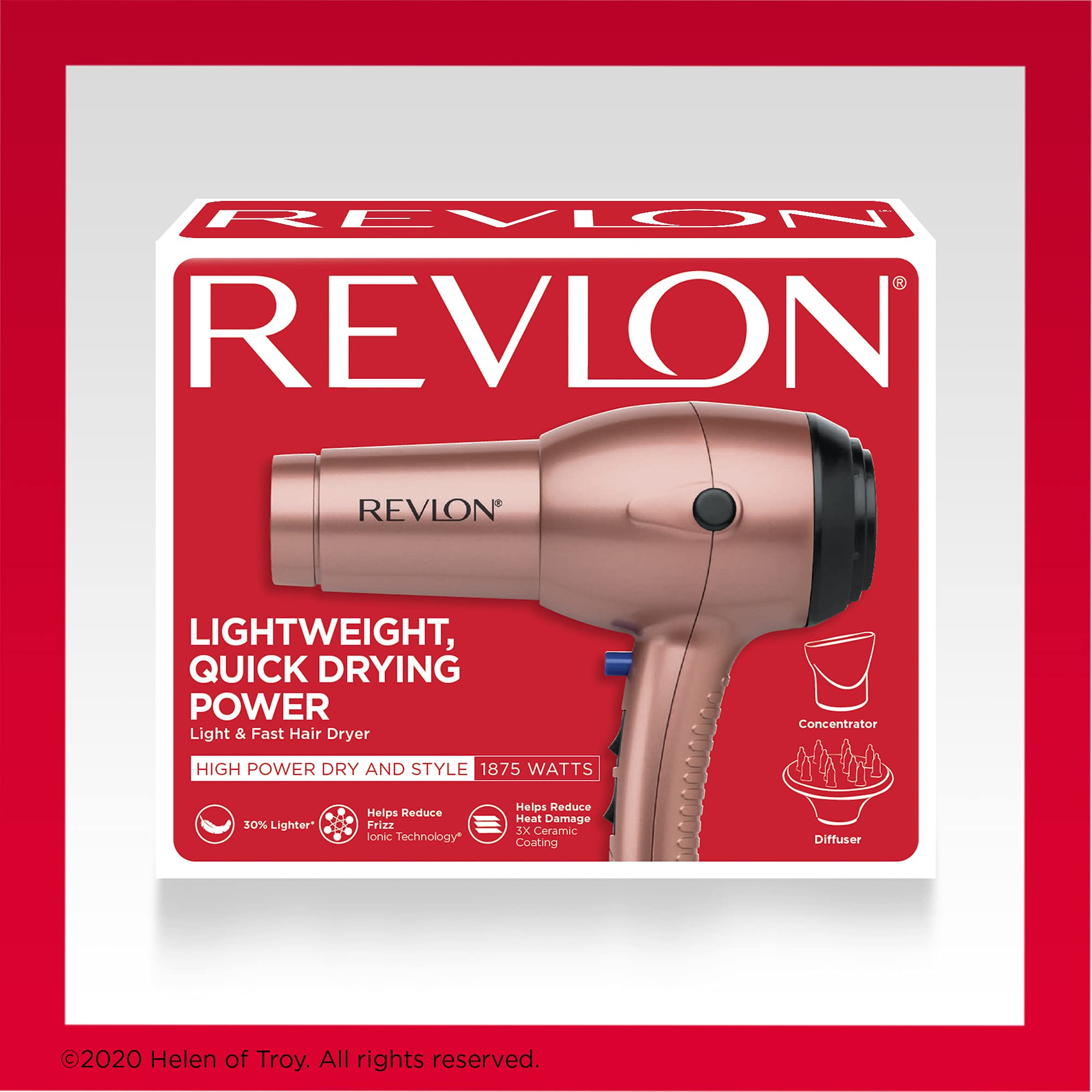 Revlon Light and Fast Hair Dryer all hair types performance for versatile styling.