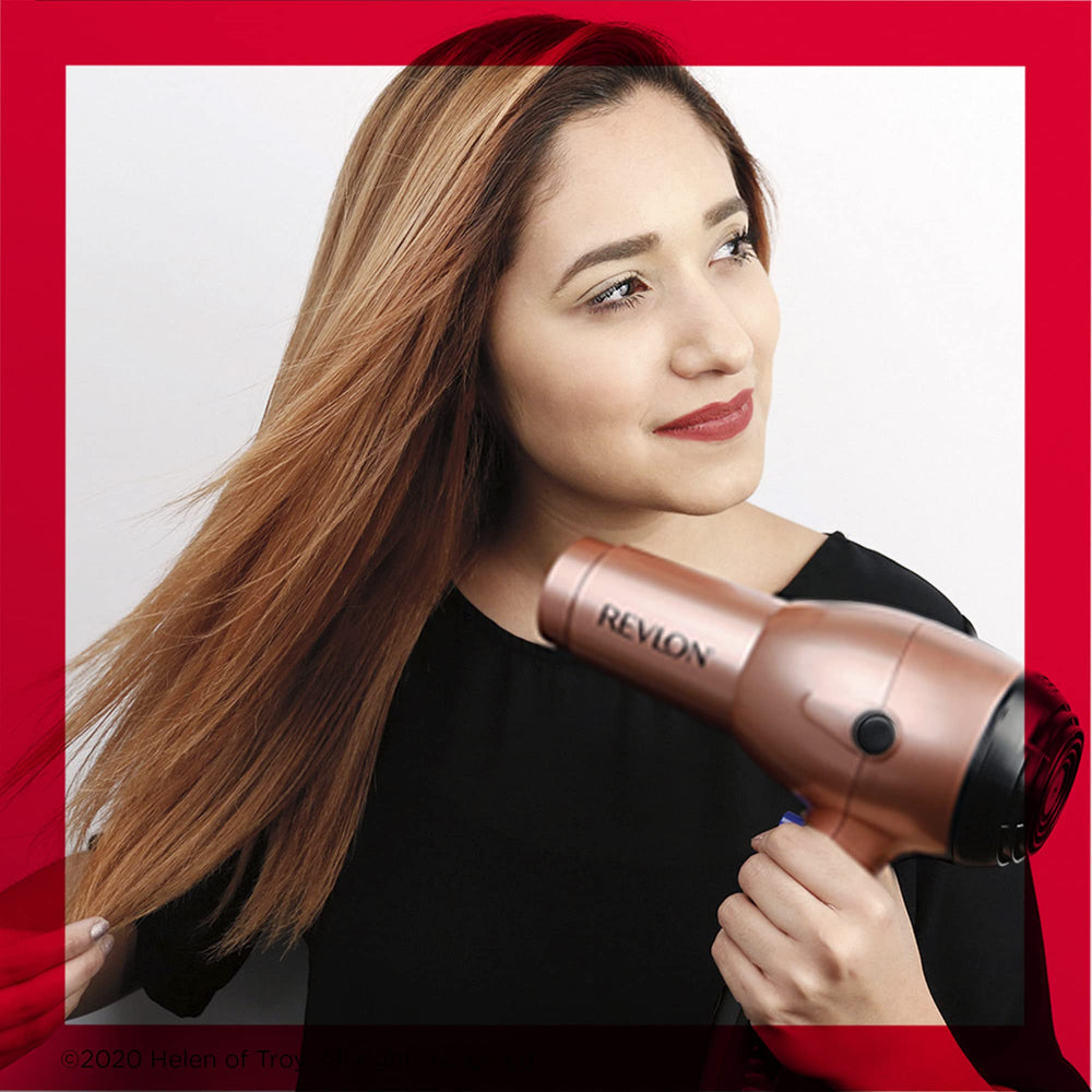 Revlon Light and Fast Hair Dryer concentrator attachment demonstrates precise airflow for targeted styling.