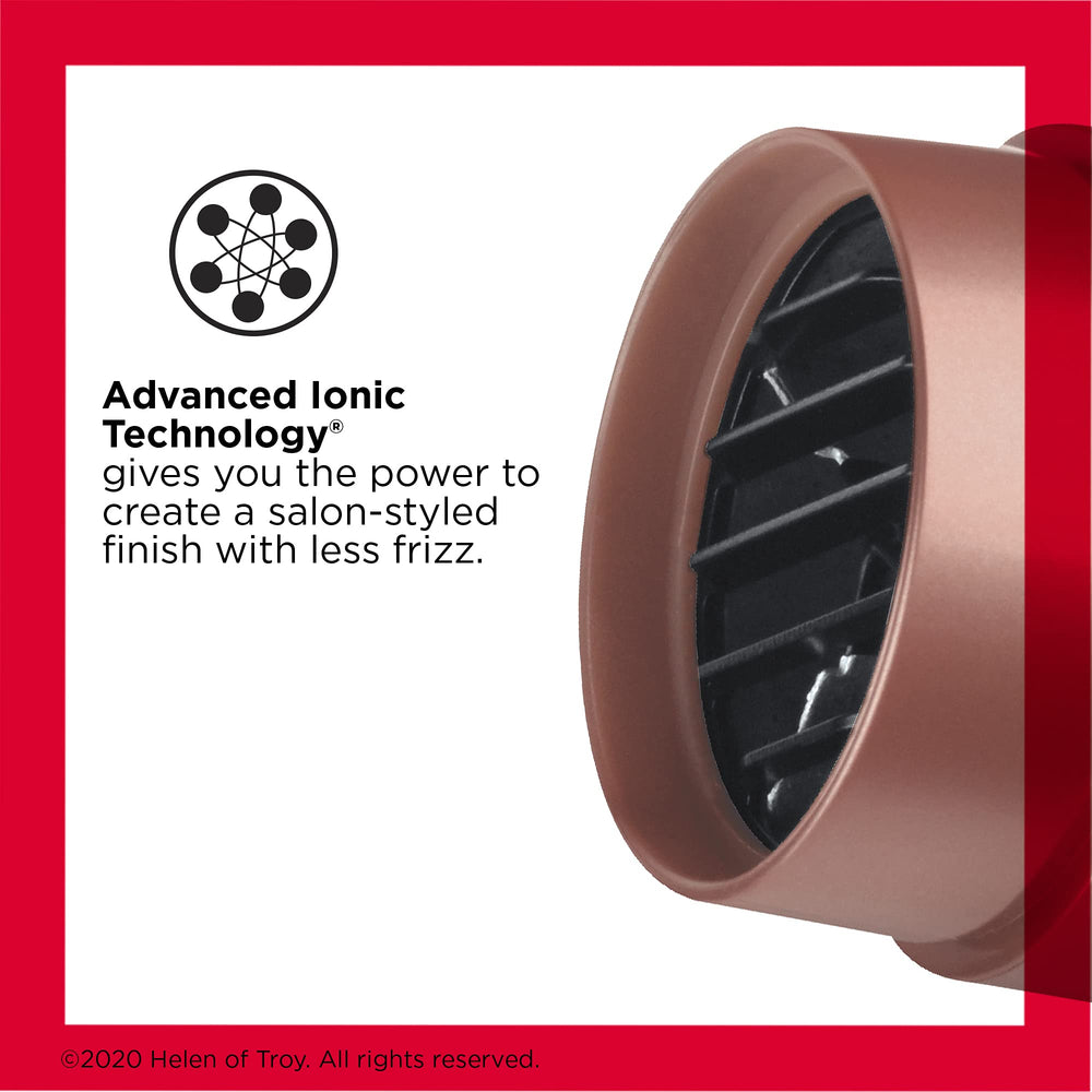 Revlon Light and Fast Hair Dryer with ionic technology reduces frizz for shiny, salon-like results.
