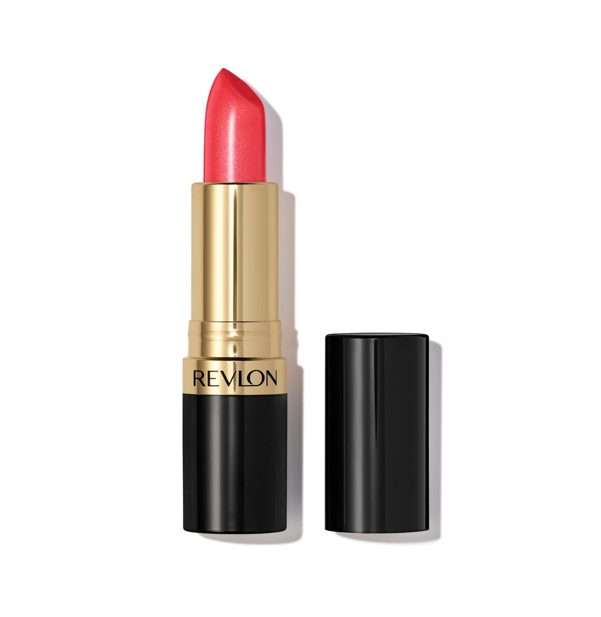 REVLON Super Lustrous Pink Pearl 425 lipstick bullet for luminous, moisturizing color.