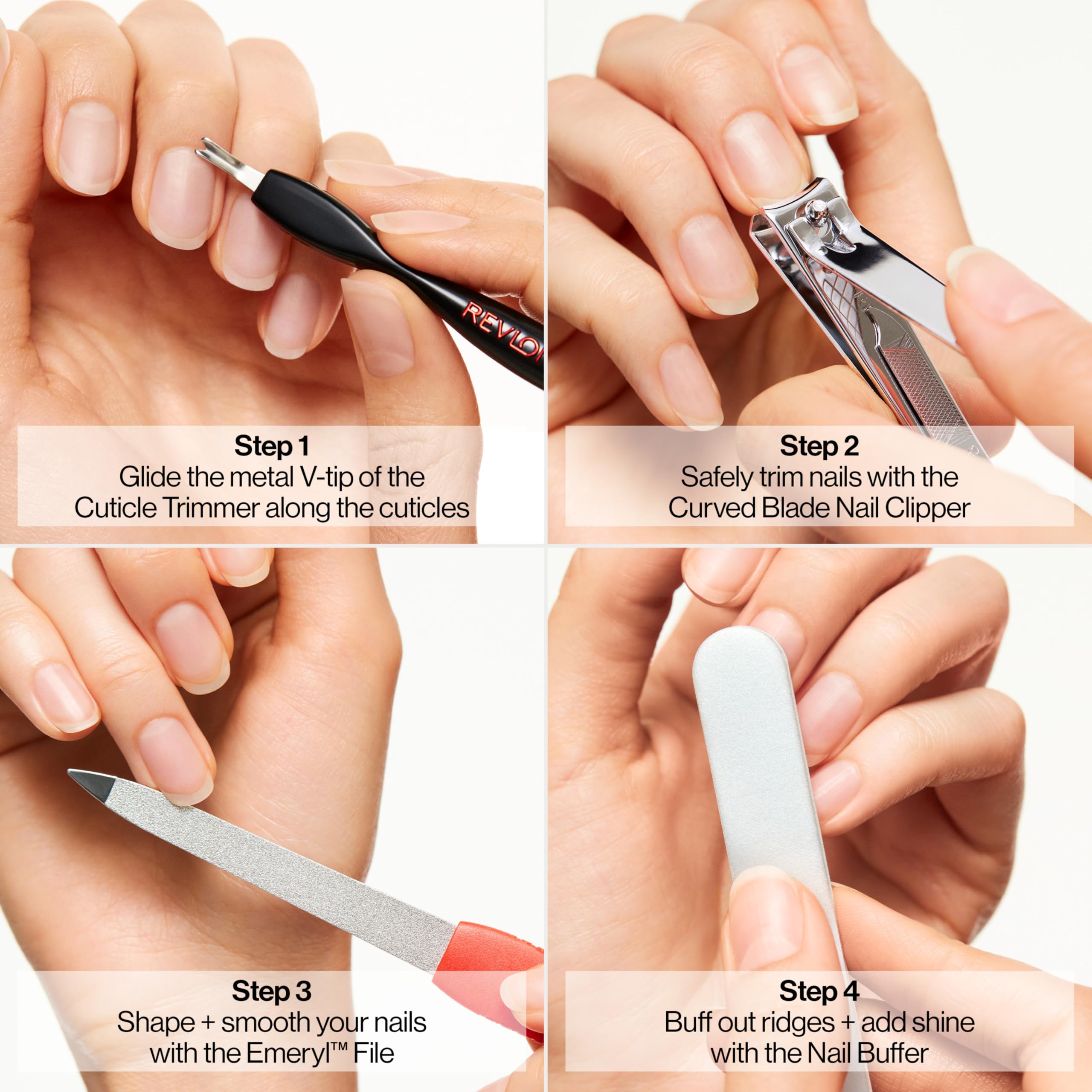 Revlon nail buffer delivering a high-gloss finish.