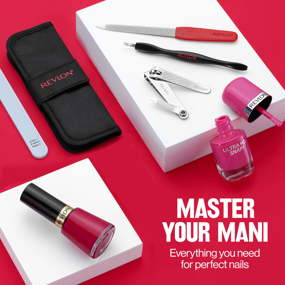 Revlon ergonomically designed tools for comfortable daily nail care.