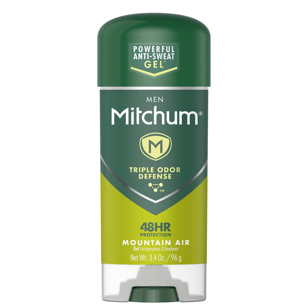 Revlon Mitchum Mountain Air clear gel application keeps you dry and fresh.