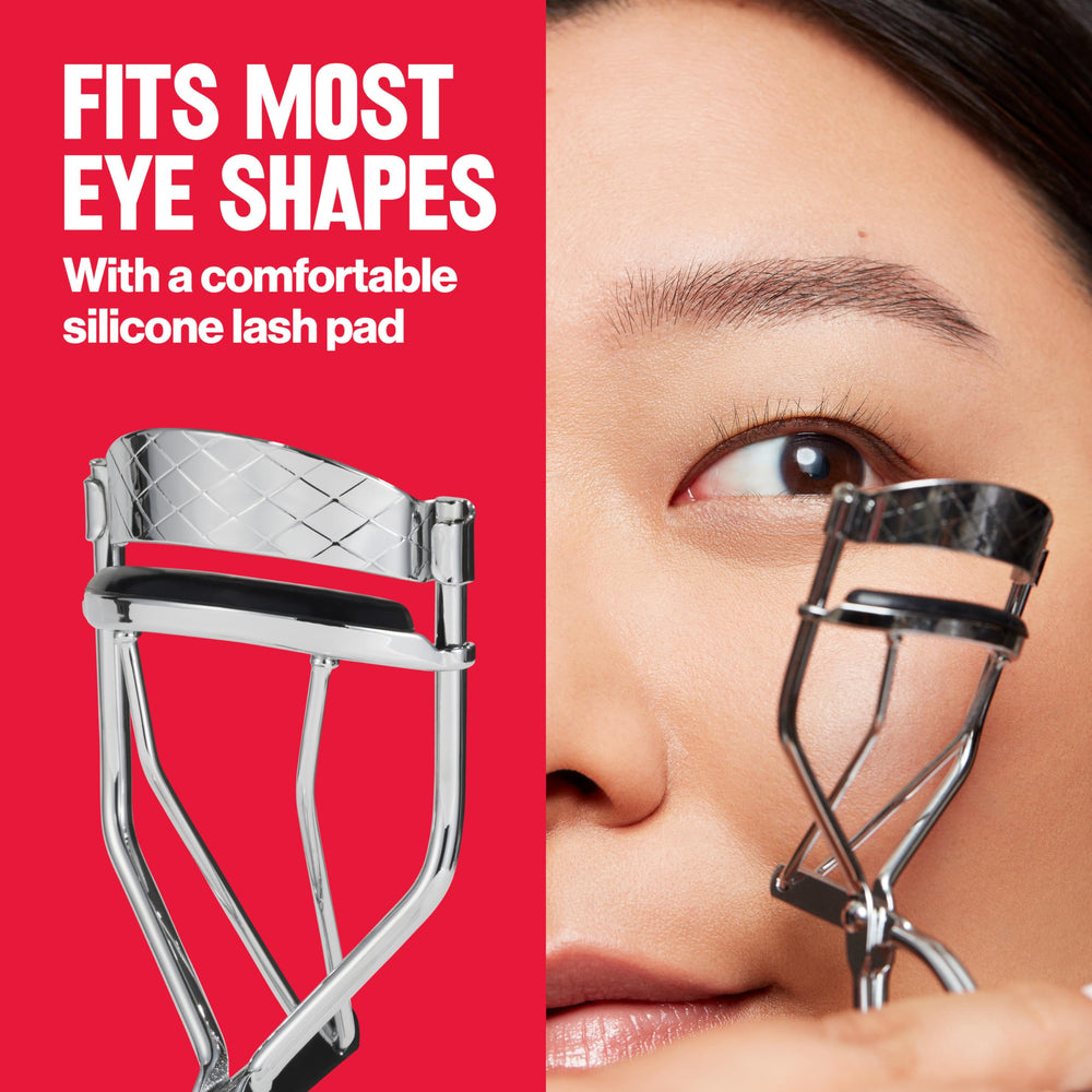 Revlon Natural Curl Lash Curler ergonomic compact design for easy storage.