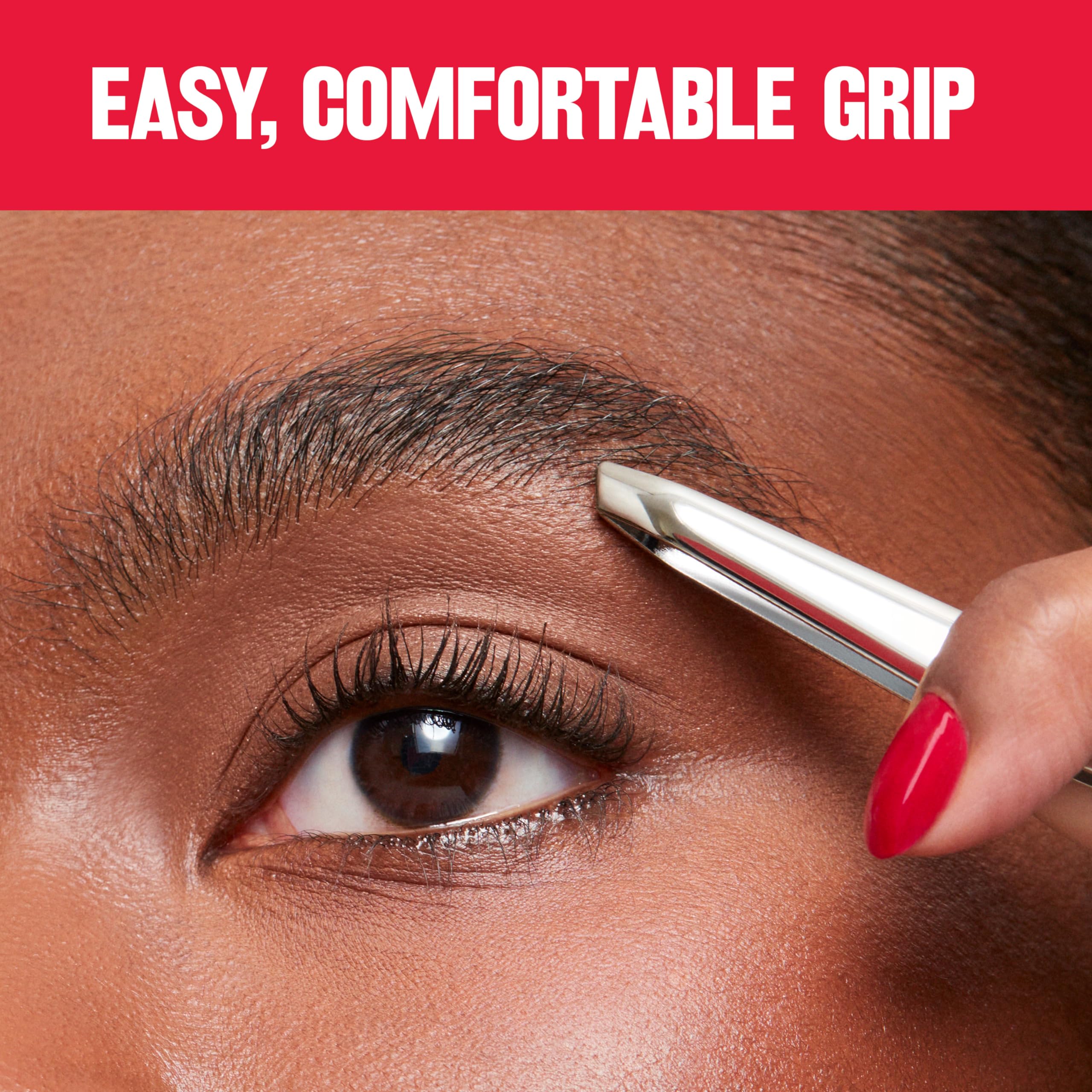 Revlon non-slip matte grip keeps tweezing steady in damp conditions