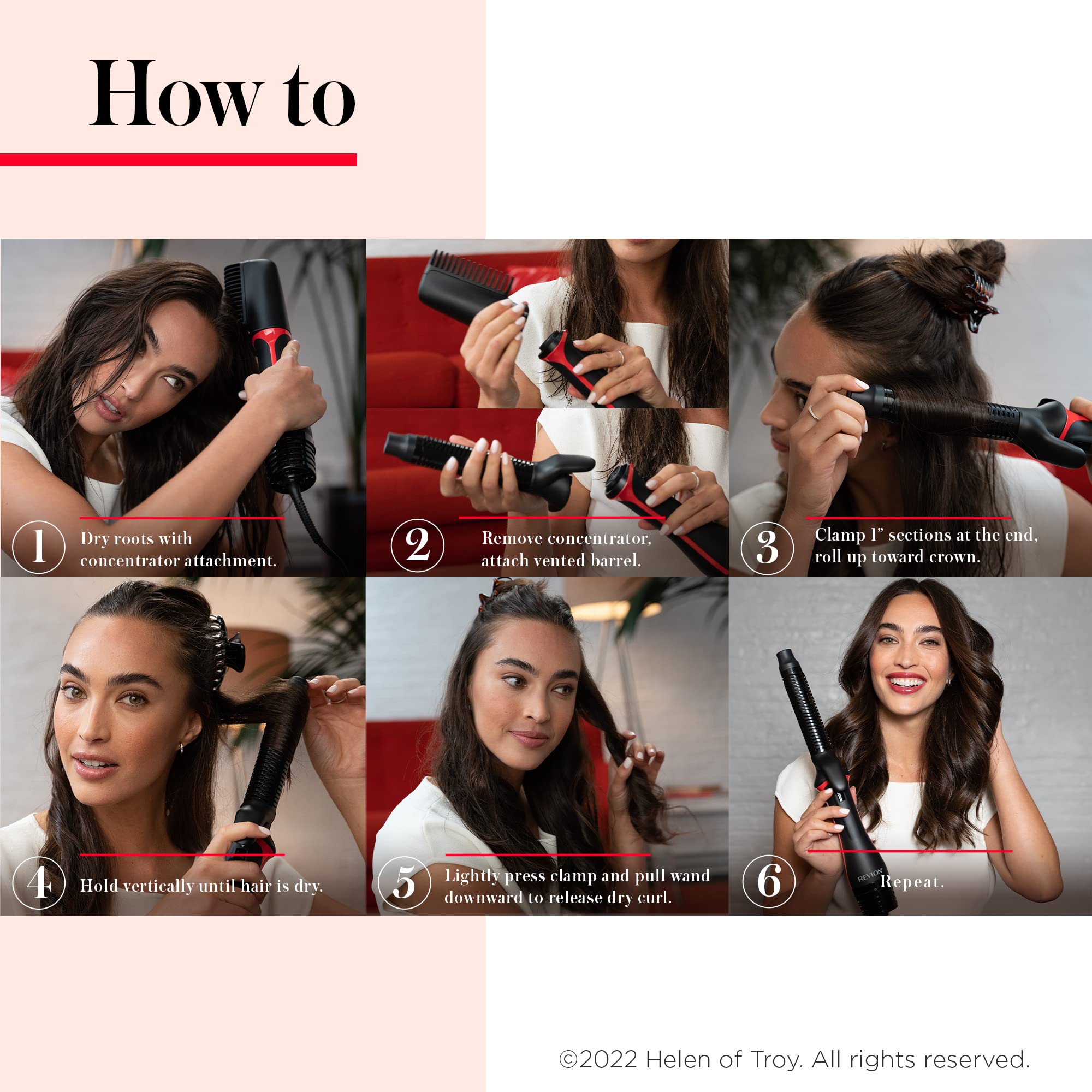 Revlon One-Step Blowout Styler detachable barrel for easy storage and travel.