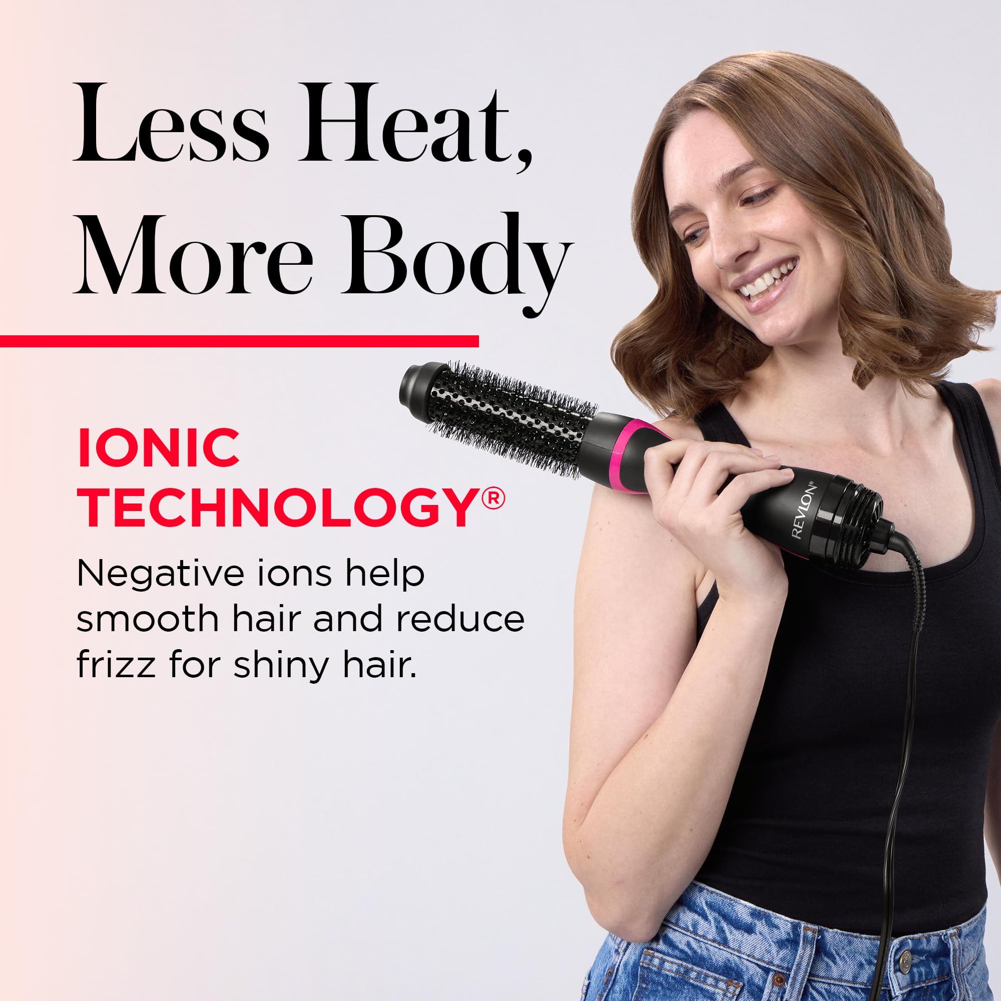 REVLON One-Step Root Booster ceramic-coated barrel ensures even heat distribution.