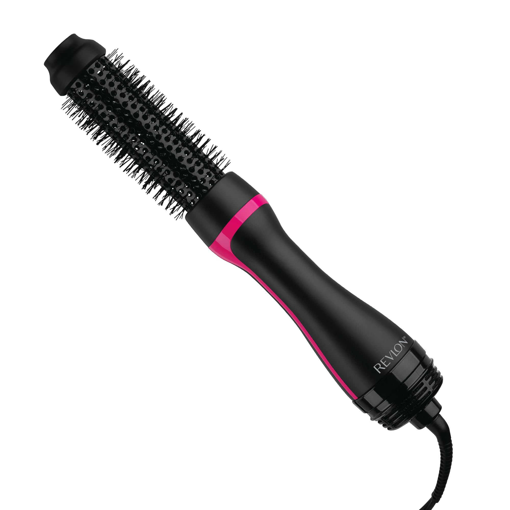 REVLON One-Step Root Booster drying action showing fast, even heat for smooth styling.