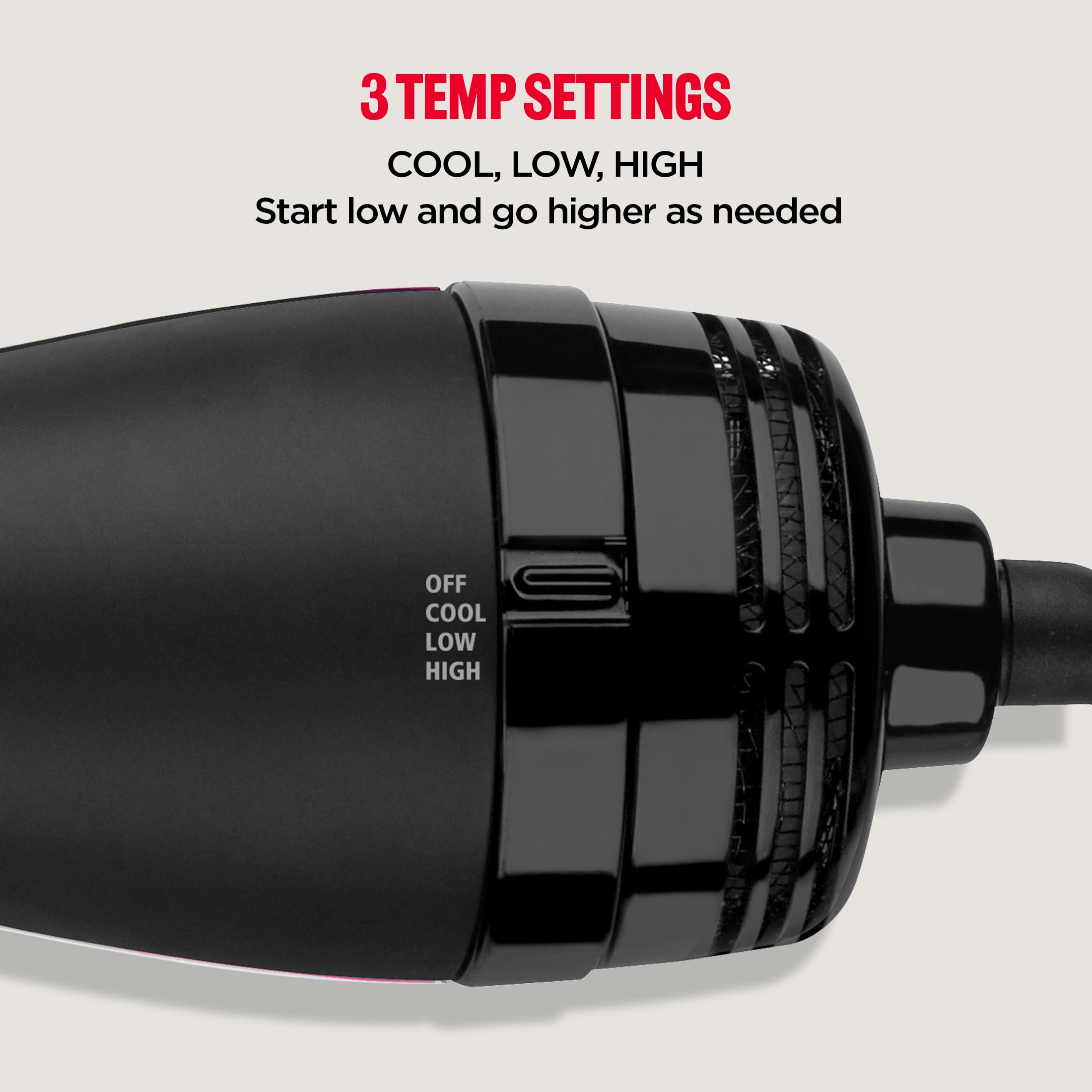 REVLON One-Step Volumizer suitable for all hair types and lengths.