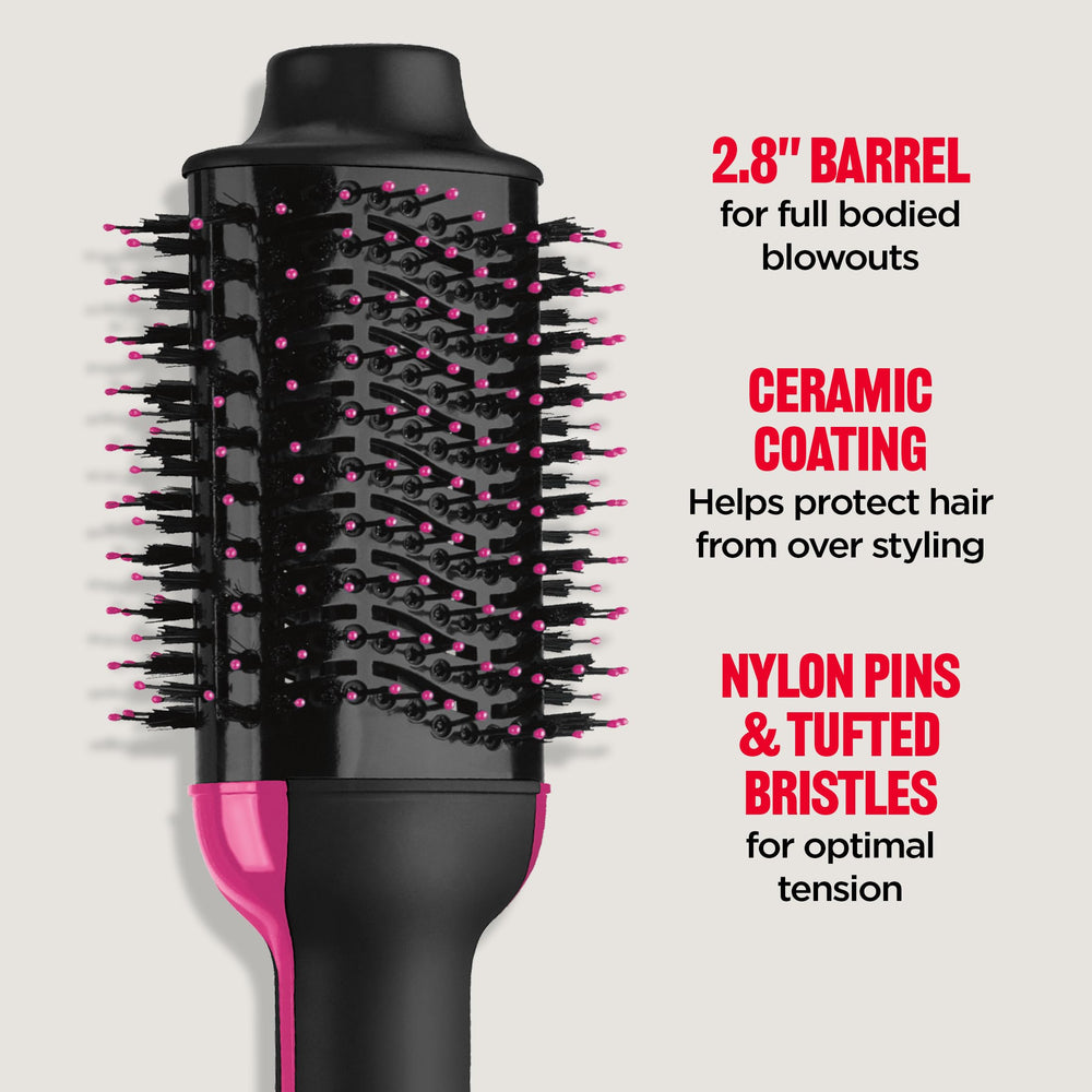 REVLON One-Step Volumizer ceramic-heat-distribution for even drying.
