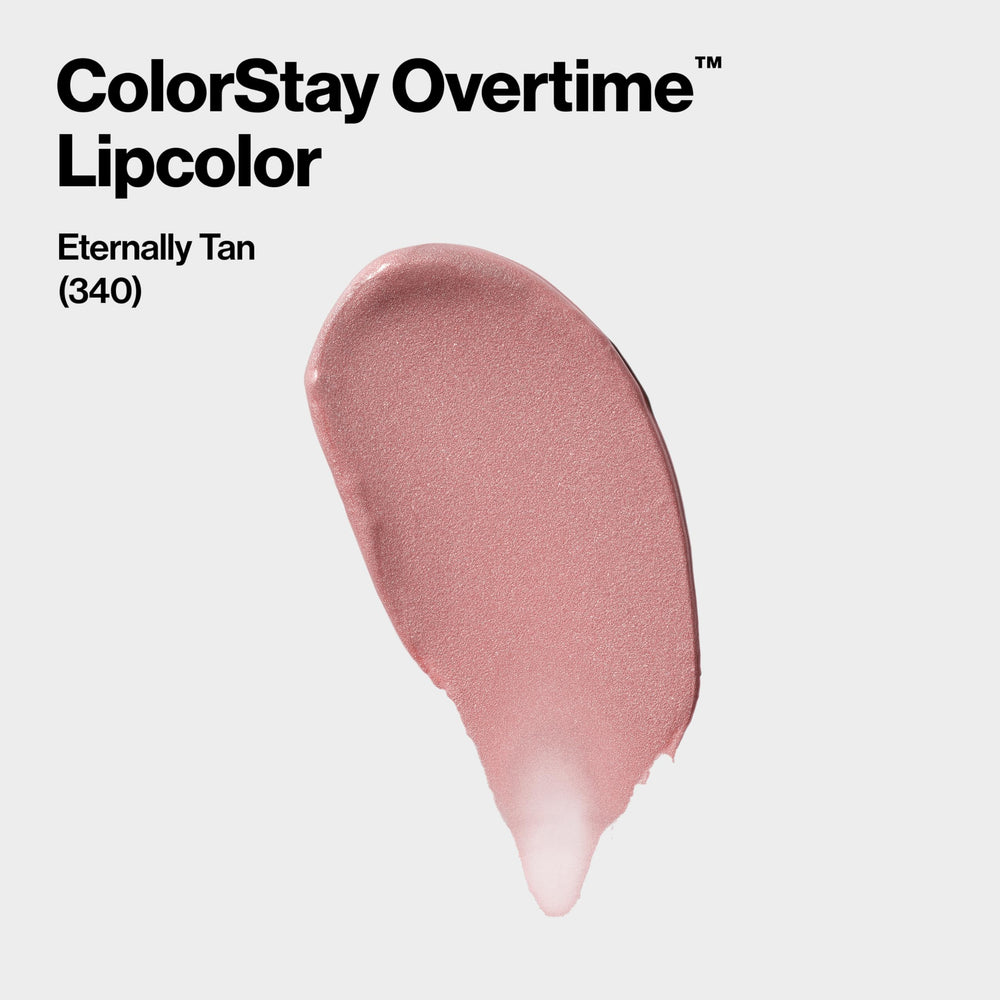 Revlon Overtime Lipcolor clear gloss top coat delivers brilliant shine.
