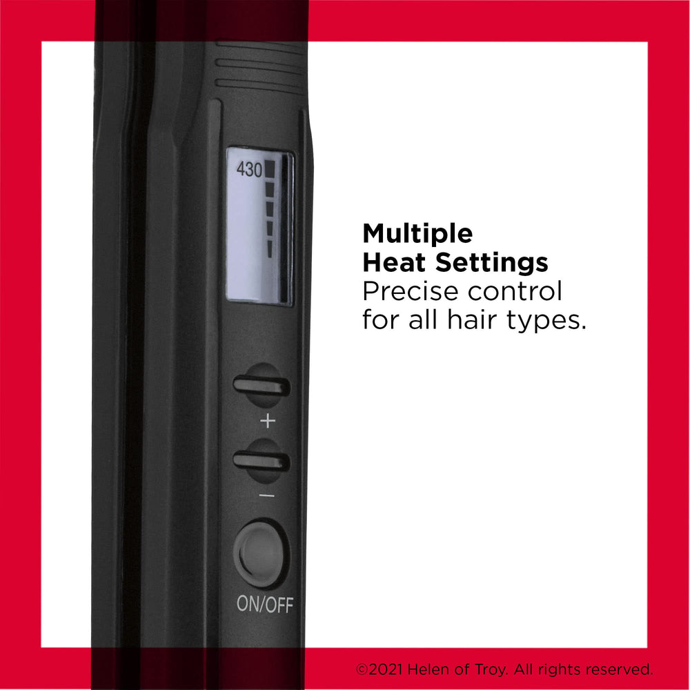 Revlon Perfect Heat 430°F high heat for faster straightening sessions.