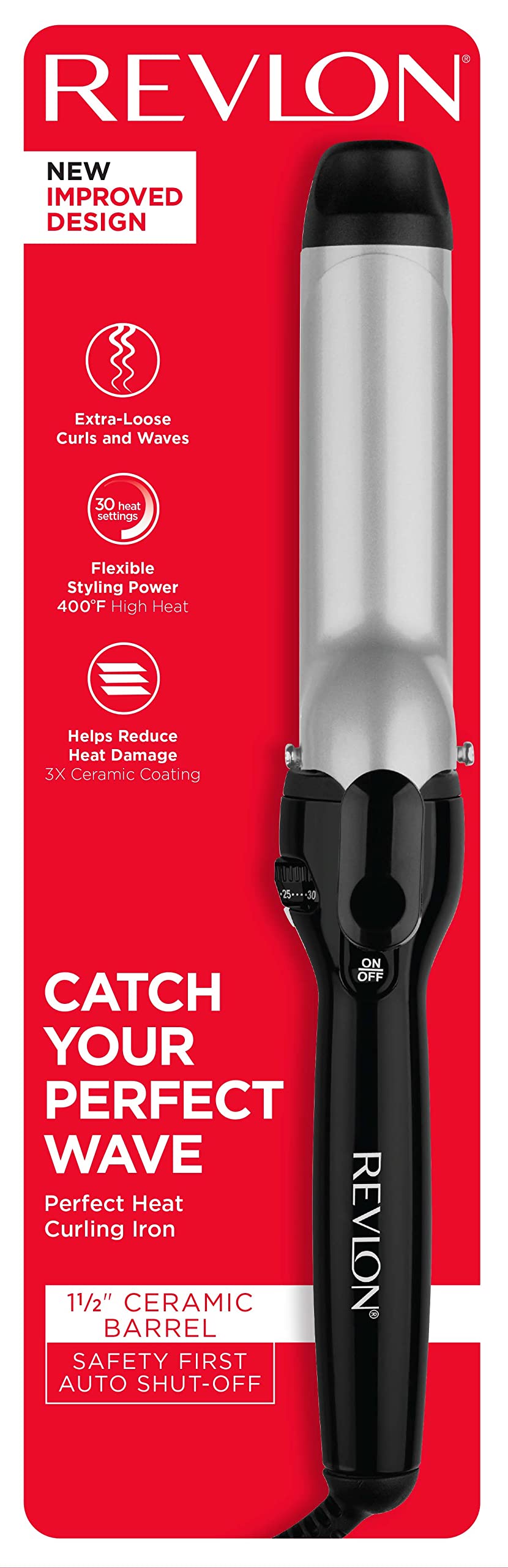 Revlon Perfect Heat ergonomic handle and thumb rest for comfort