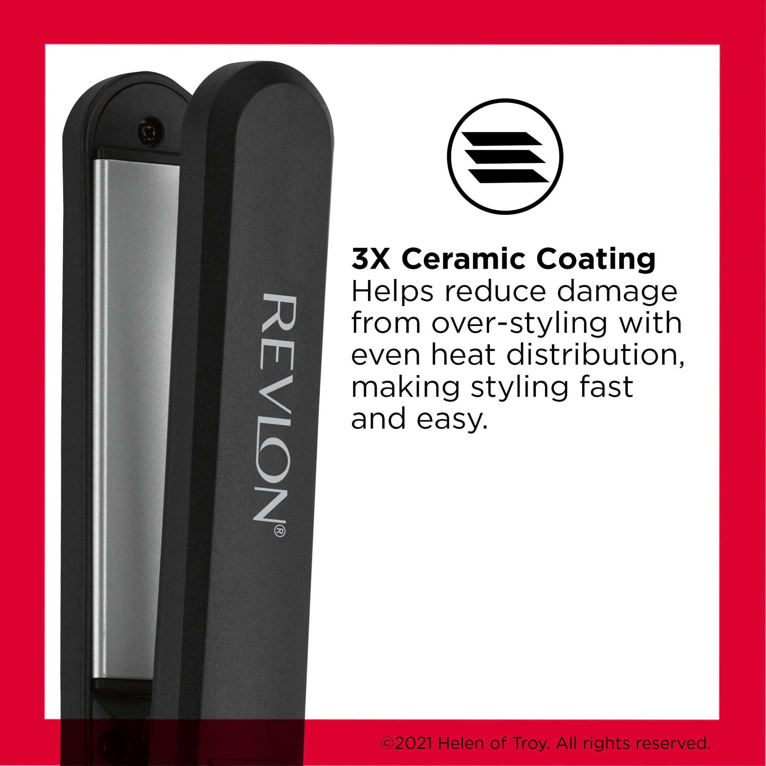 Revlon Perfect Heat triple ceramic coating reduces heat damage during styling.