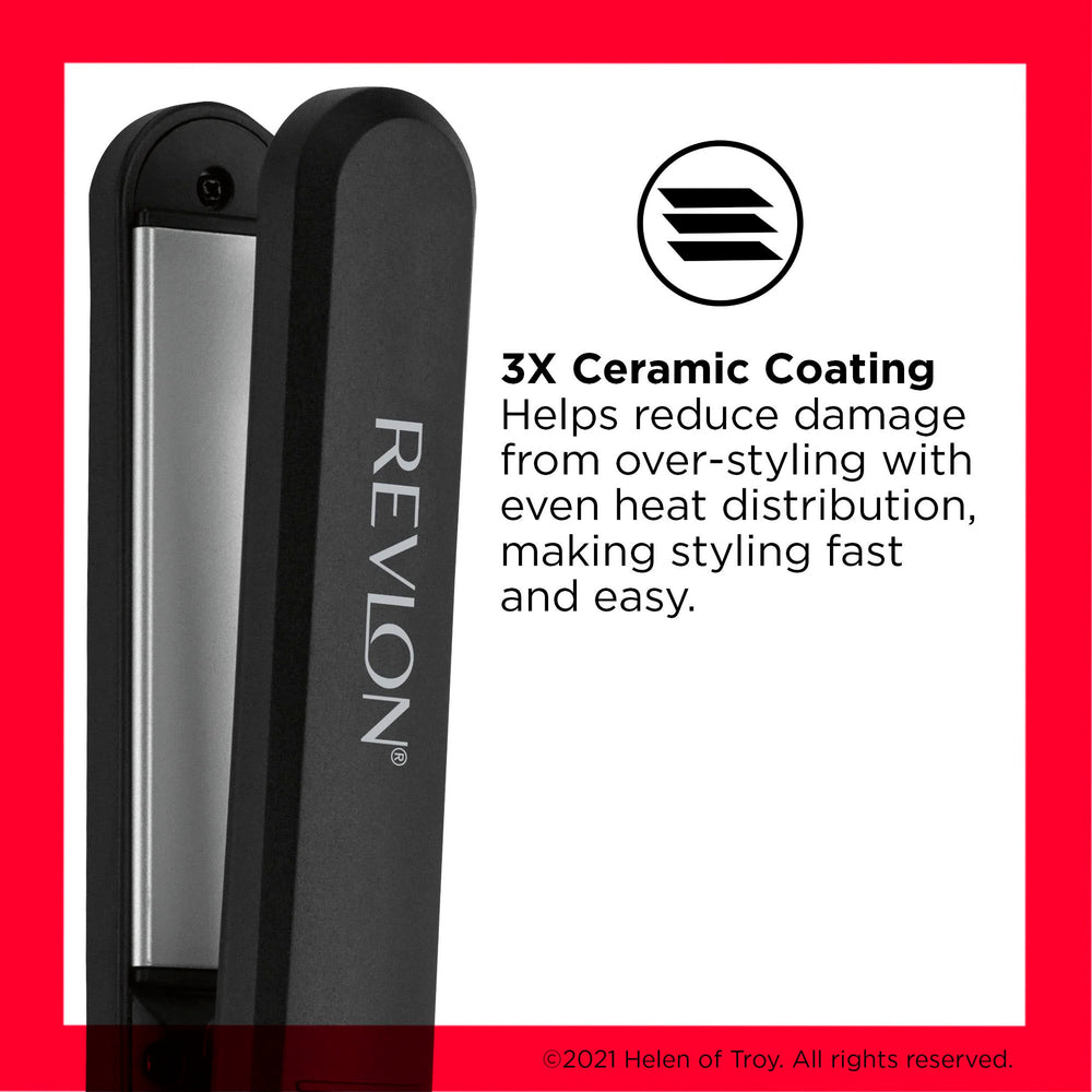 Revlon Perfect Heat triple ceramic coating reduces heat damage during styling.