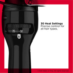 Revlon Perfect Heat cool-tip design close-up supports safe, comfortable gripping during curling.