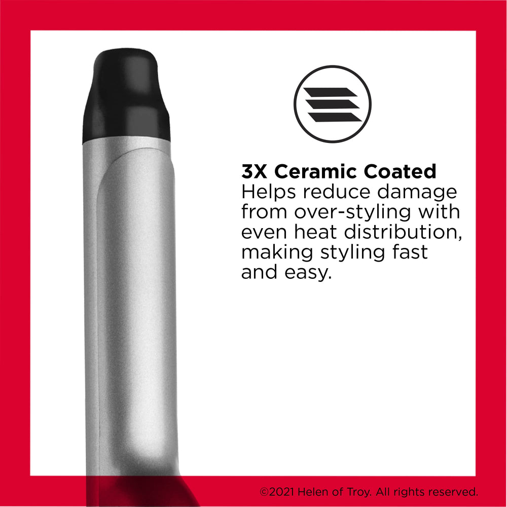 Revlon Perfect Heat dial close-up demonstrates precise control for versatile styling.