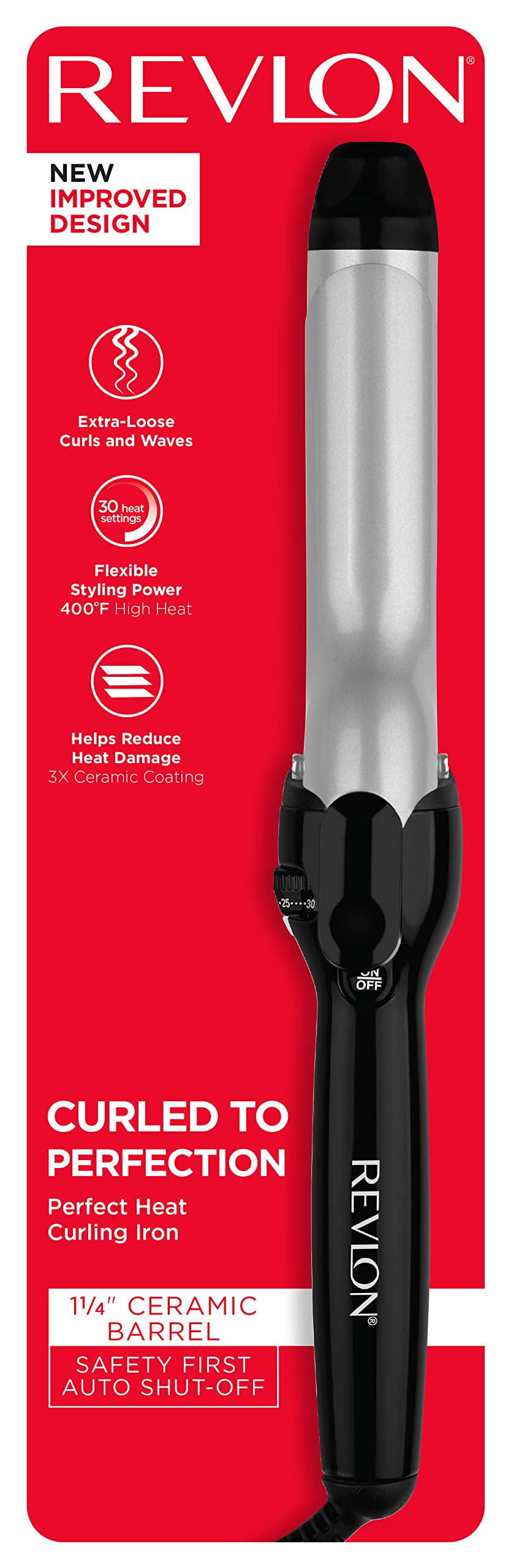 Revlon Perfect Heat auto shut-off and 6 ft cord for safe, flexible use.