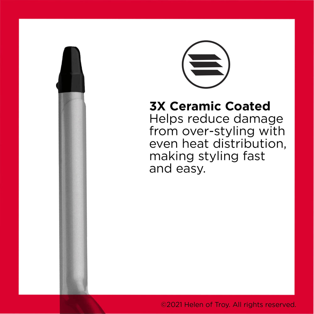 Revlon Perfect Heat curling iron ergonomic handle for comfortable styling