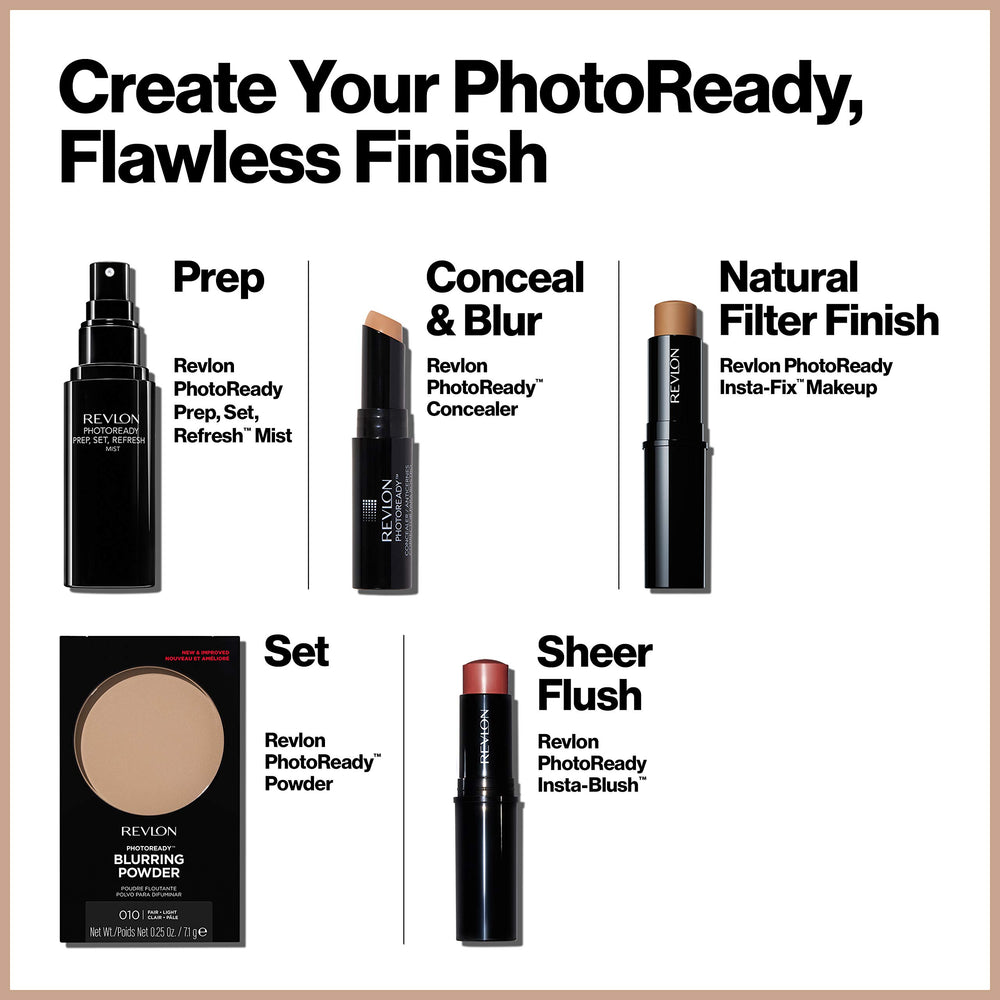 REVLON PhotoReady Aplicación en zona-T: retoques rápidos en cualquier lugar.