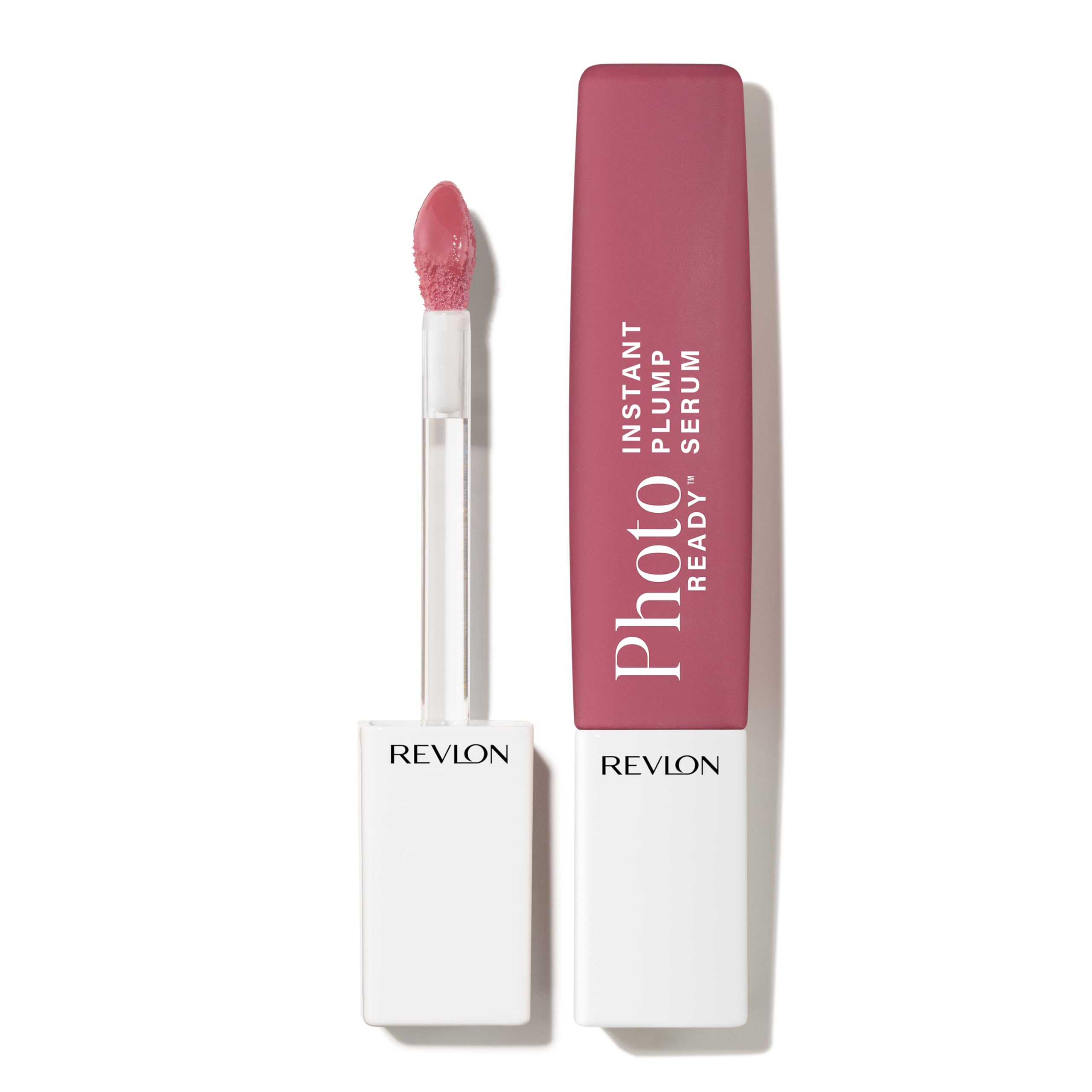 Revlon PhotoReady Instant Plump Serum, textura seda para labios suaves y definidos.