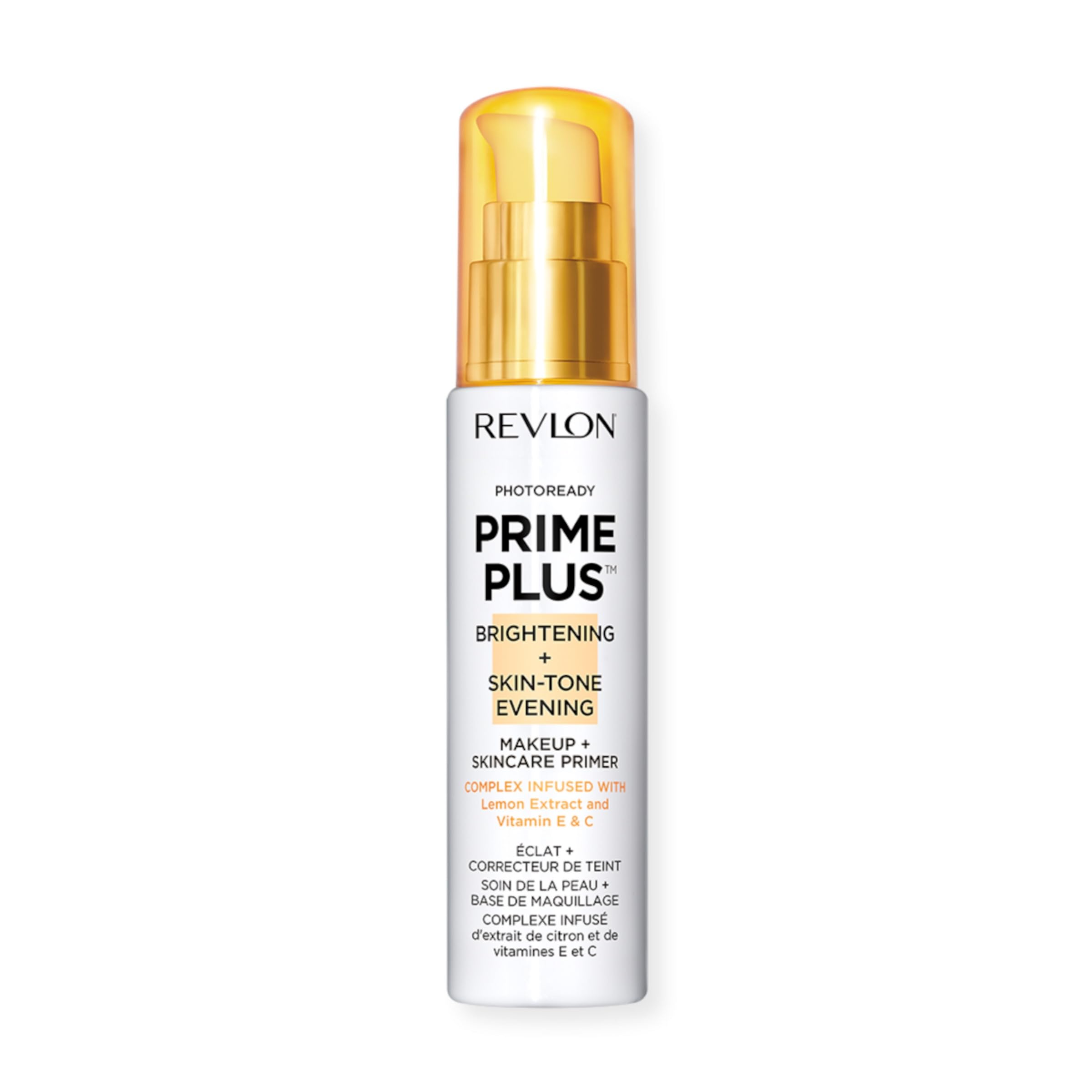 REVLON PhotoReady Primer envase elegante con brillo suave para la piel.