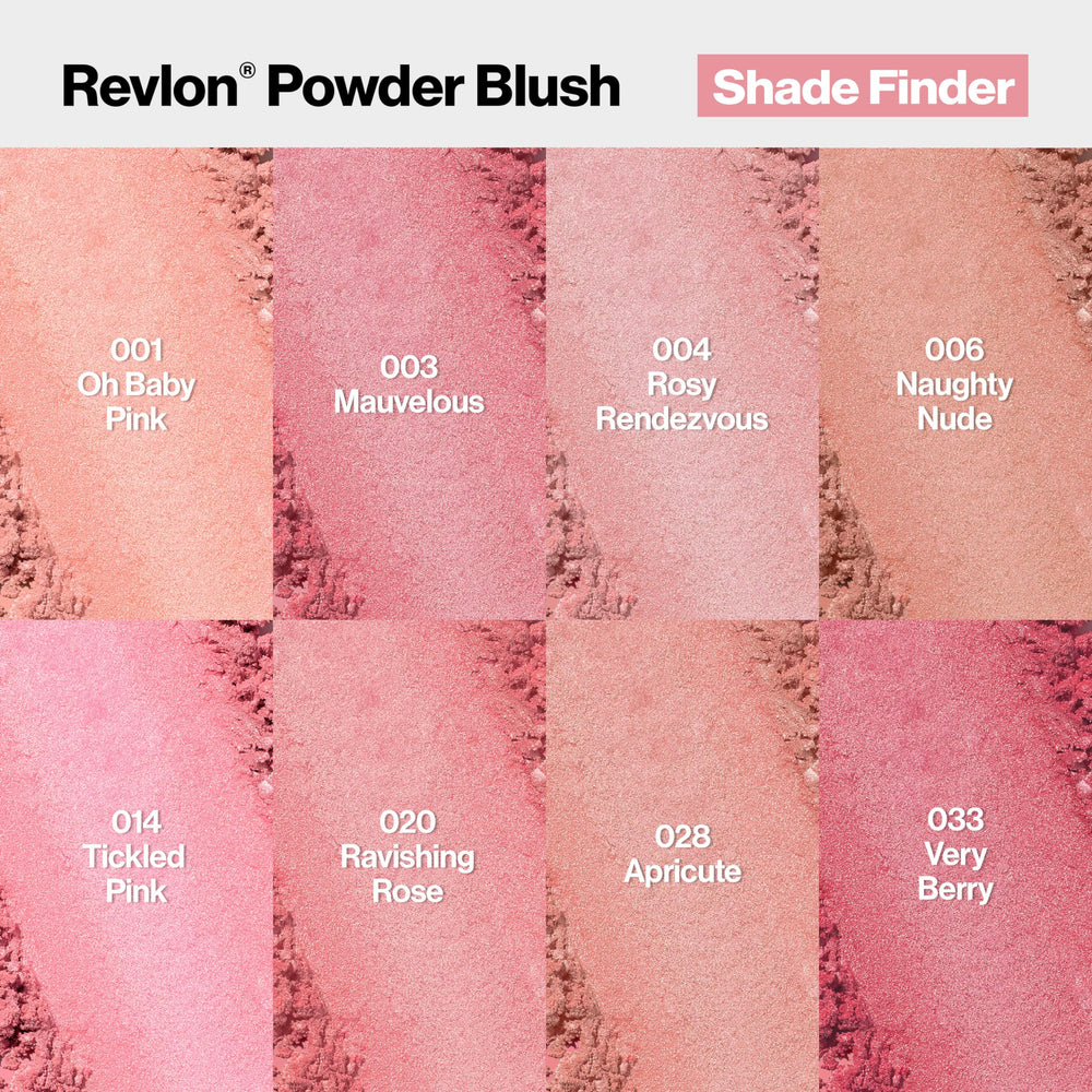Revlon rubor en polvo Rosy Rendezvous pigmento intenso para mayor definición