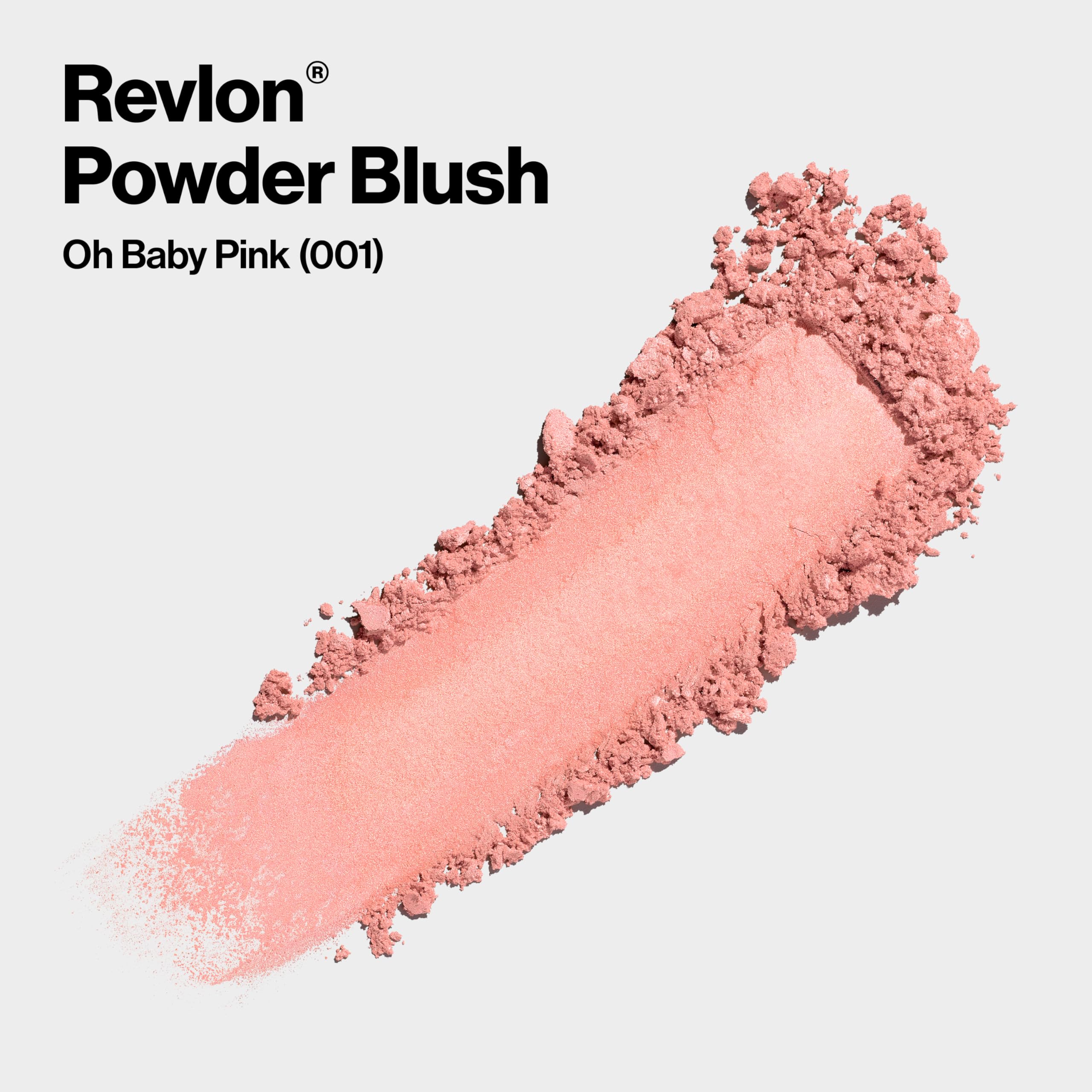 Revlon Powder Blush buildable color swatches show subtle to bold payoff