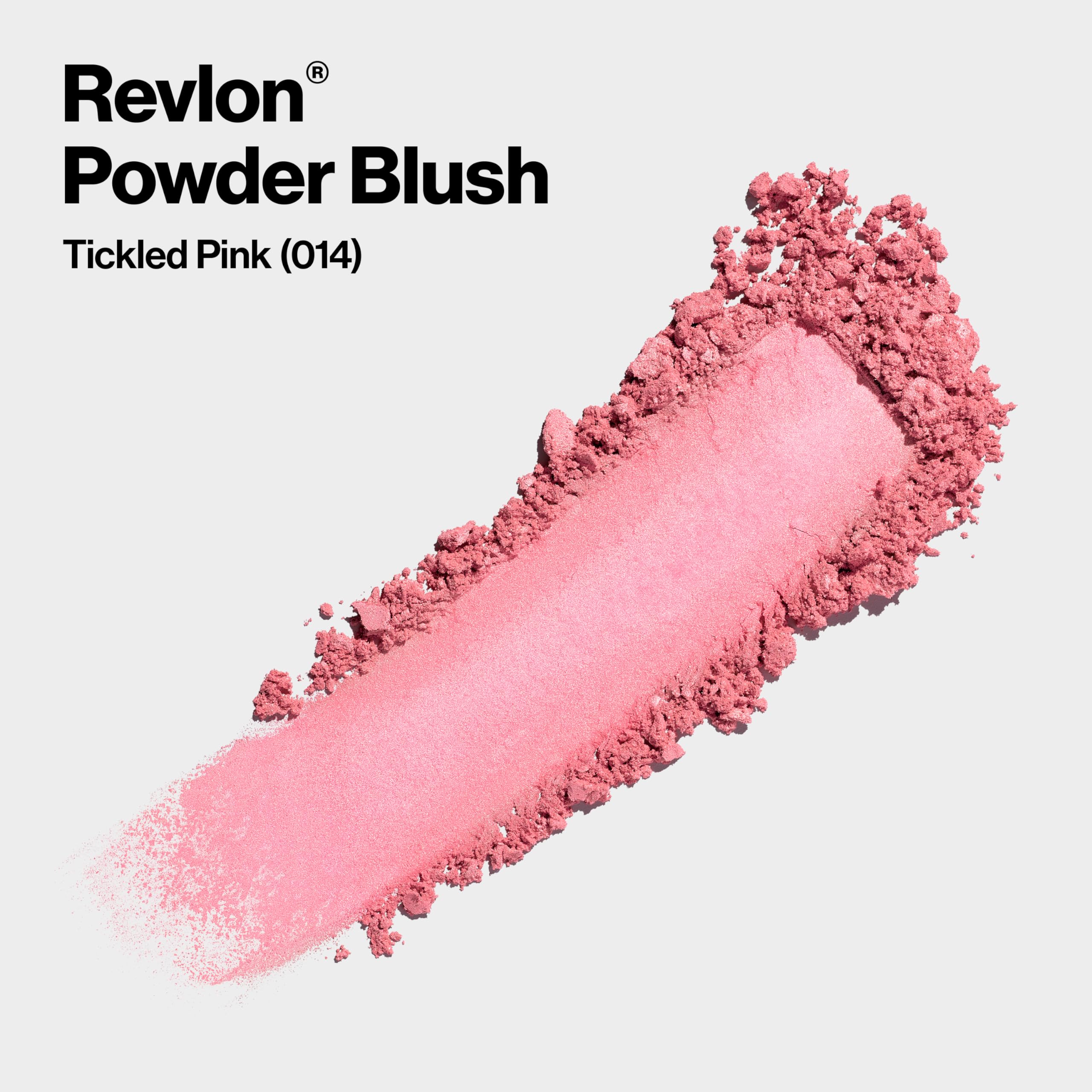 Revlon Powder Blush Tickled Pink compact enables precise application.