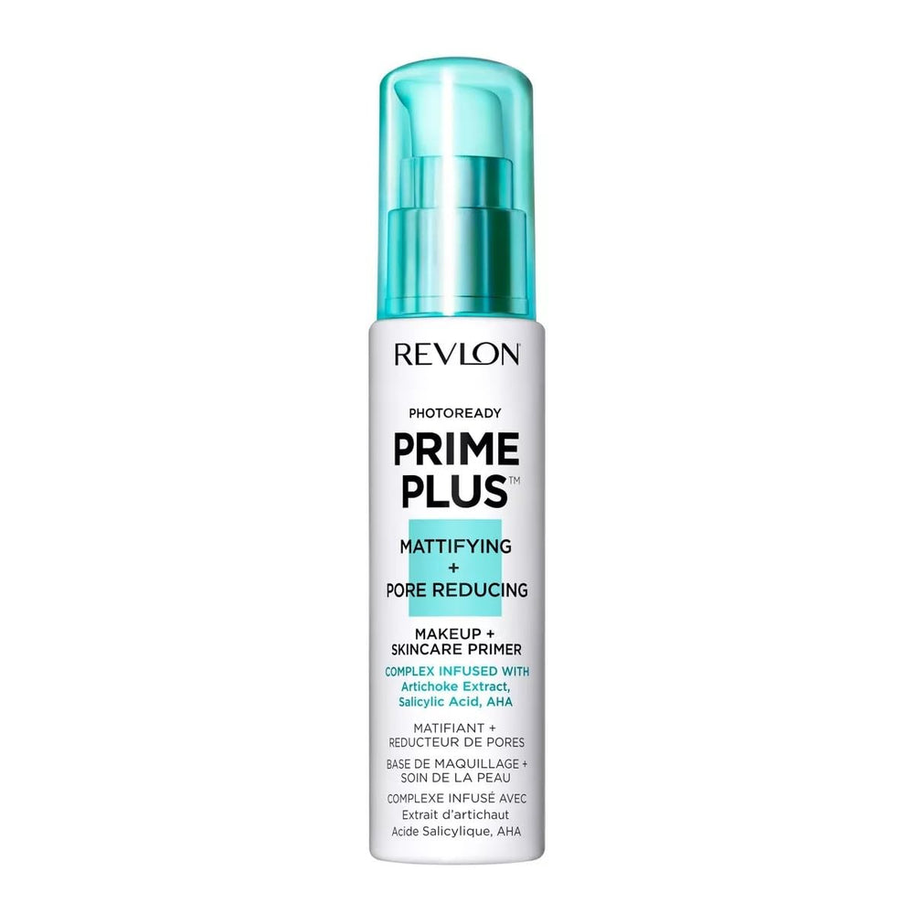 Revlon primer de rostro en botella, acabado mate y control del brillo.