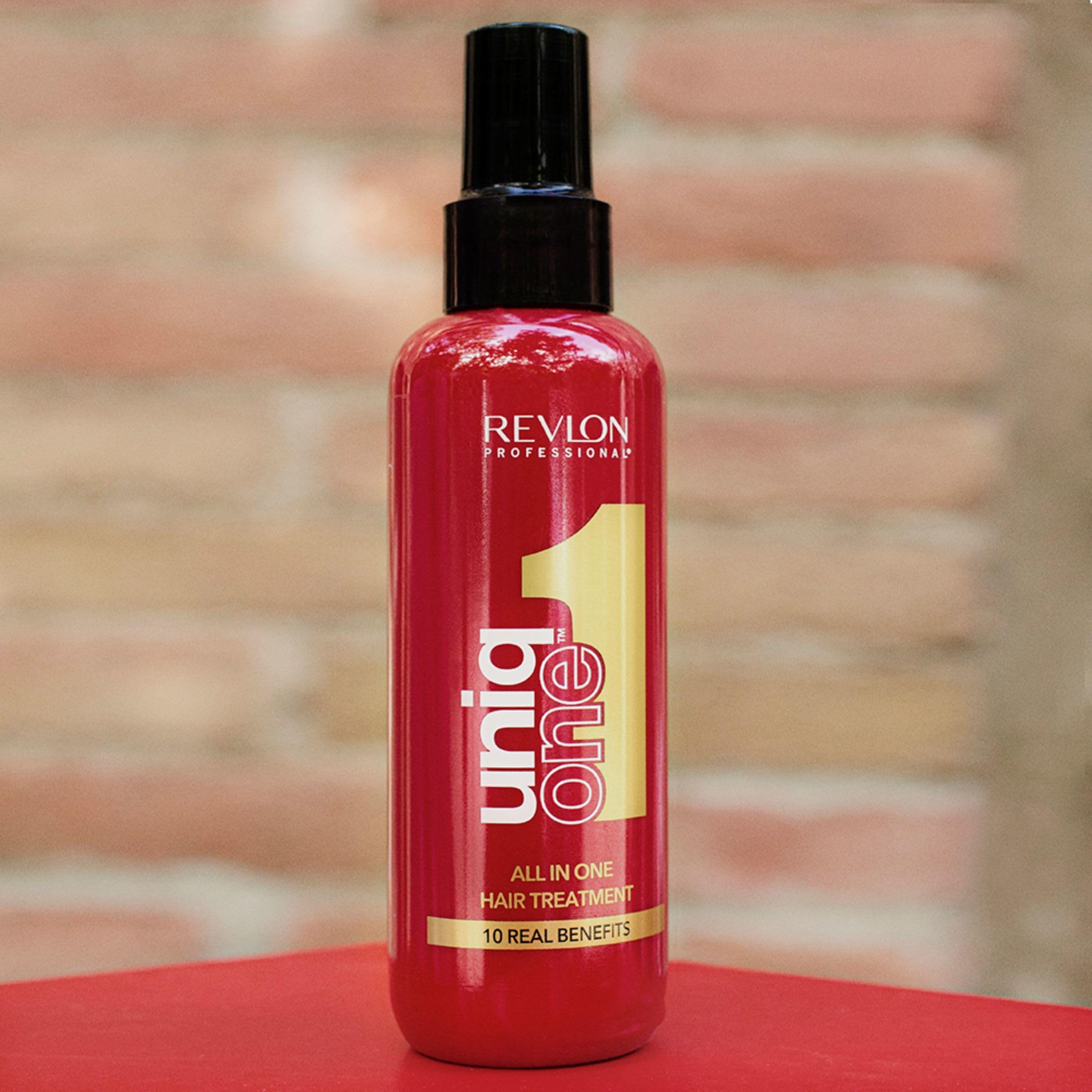REVLON PROFESSIONAL UniqOne color protection helps preserve hue during styling.