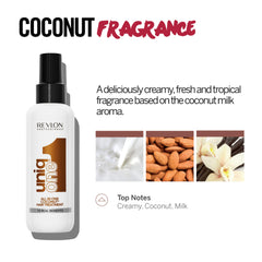 Close-up of UNIQONE coconut fragrance notes enhancing routine