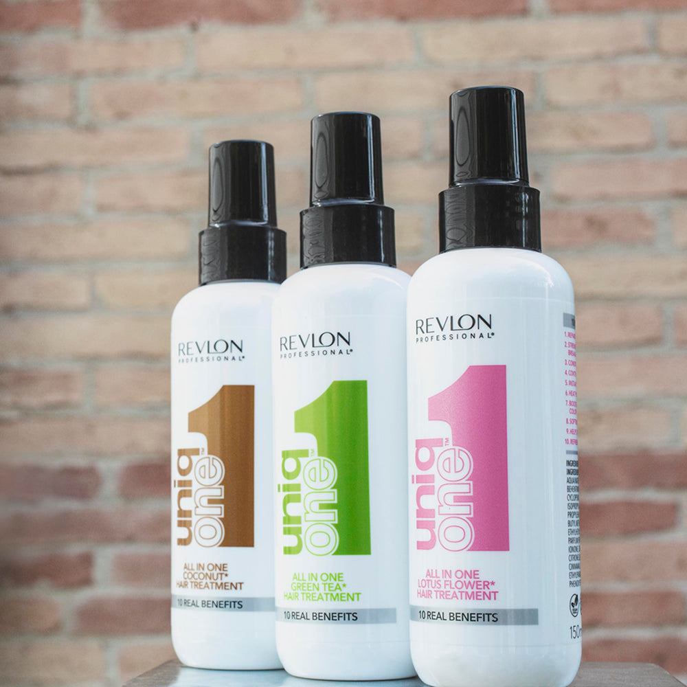 Hair with UNIQONE for smooth, manageable look