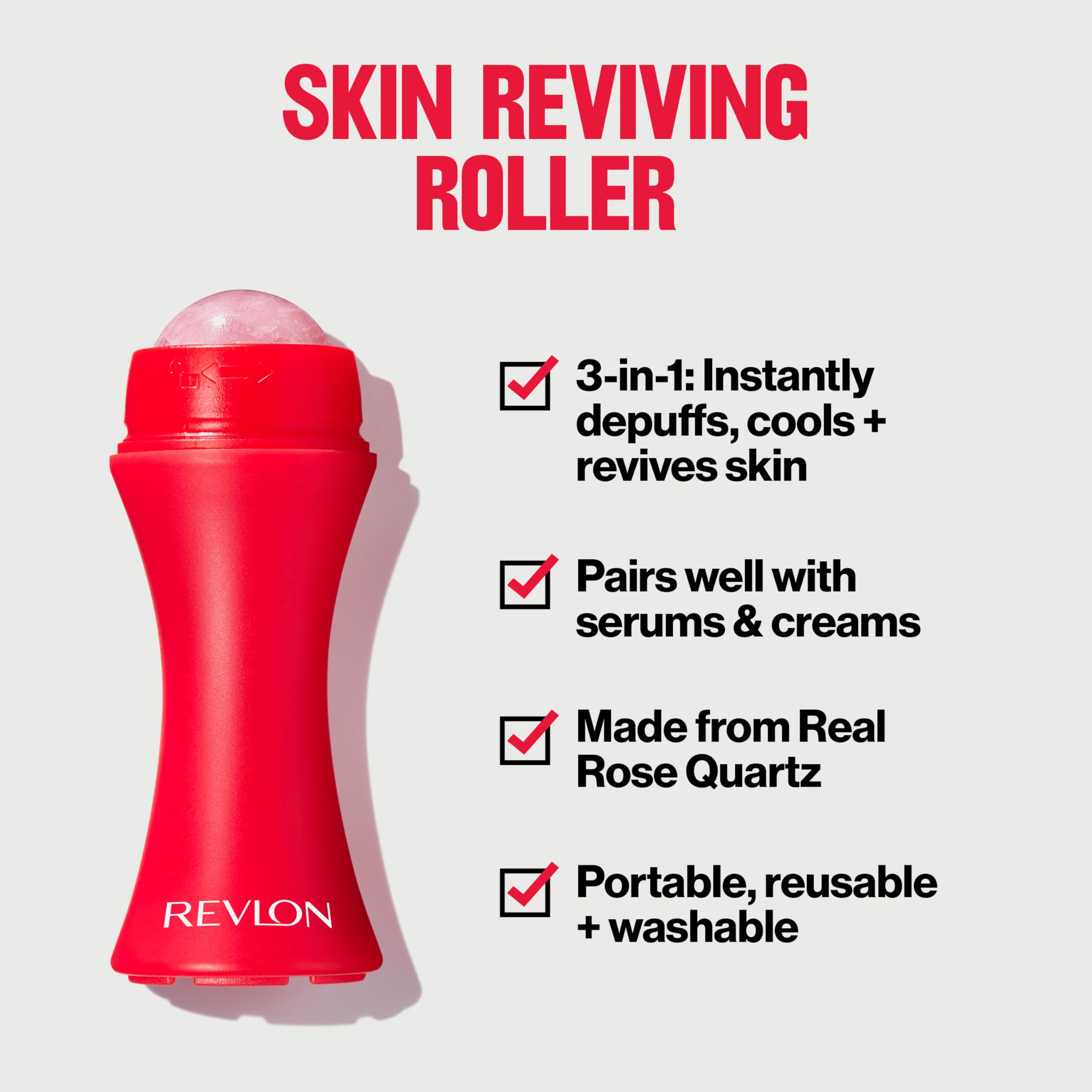 Uso diario con el rodillo Revlon para despertar la piel.