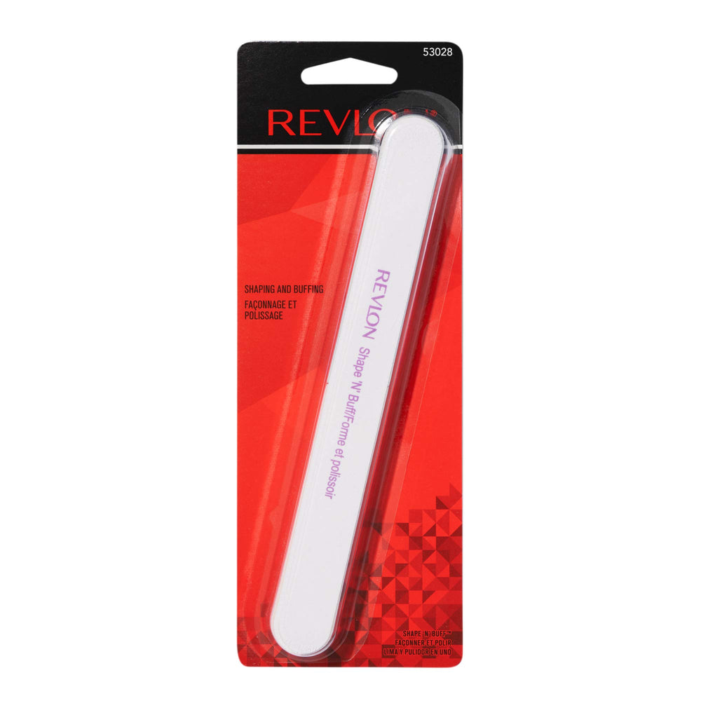 Revlon Shape N Buff closeup after buffing for a polished shine.