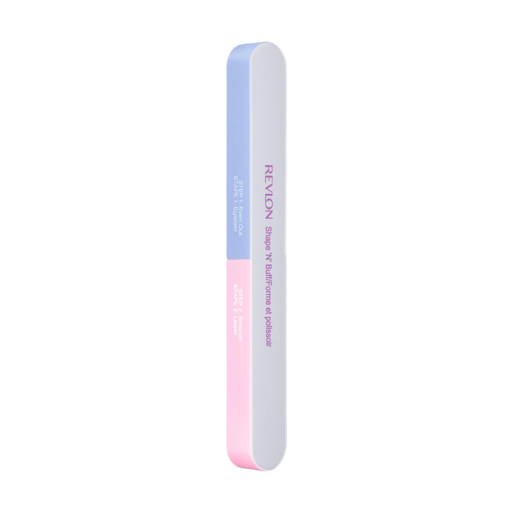 Revlon Shape N Buff side view highlighting its long professional length.