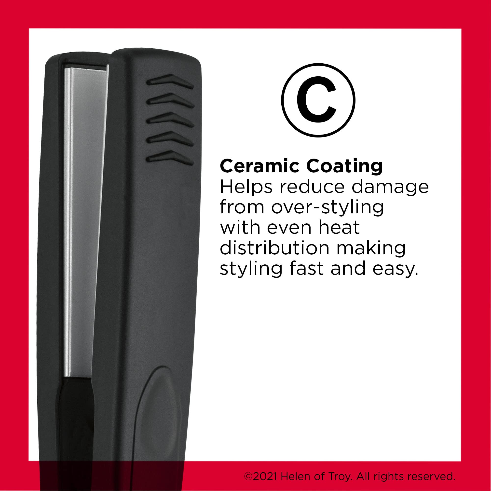 REVLON Smooth and Straight provides 400°F high heat for fast styling.