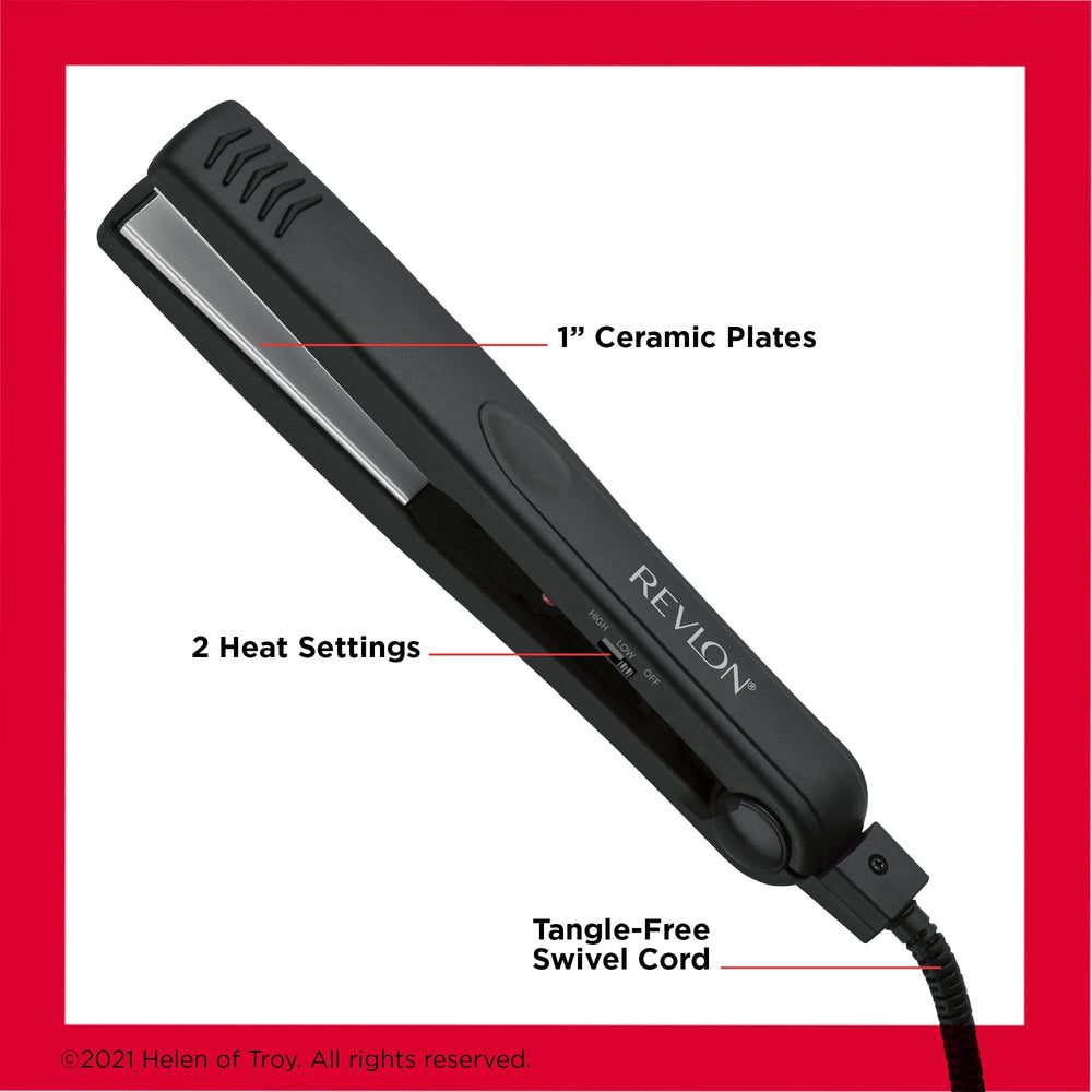 REVLON Smooth and Straight with travel-friendly swivel cord for on-the-go styling.