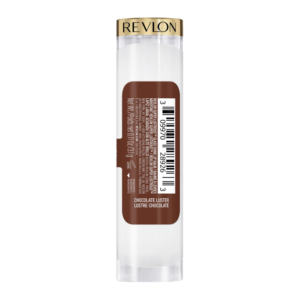 REVLON bálsamo brillo vidrioso: tono marrón chocolate para labios suaves