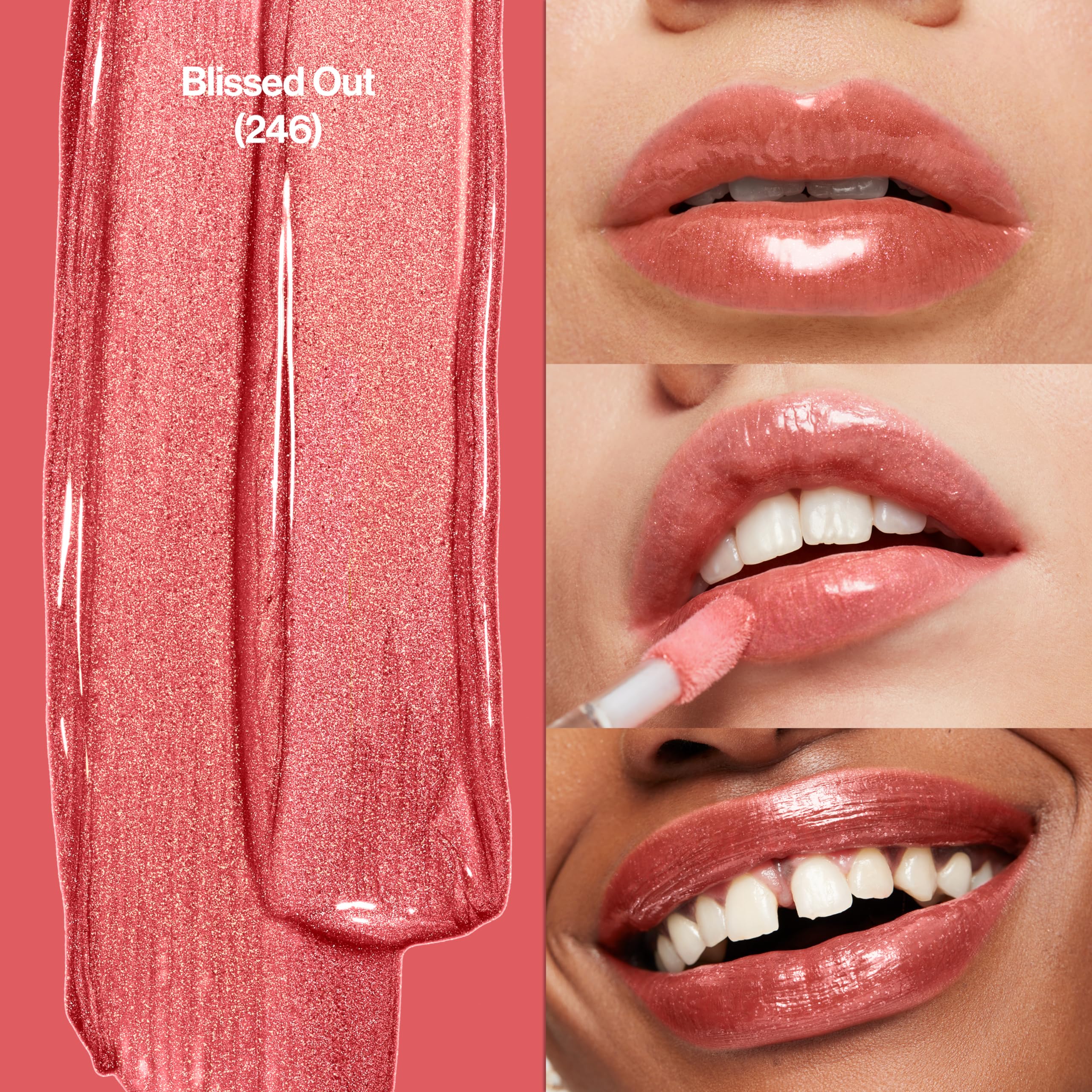 Revlon Labios brillo sedoso para acabado liso y maquillaje duradero.