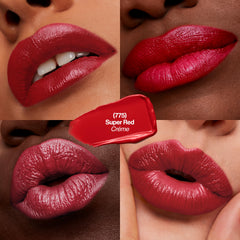 Revlon Super Lustrous Lipstick 775 Super Red swatch with rich pigment.